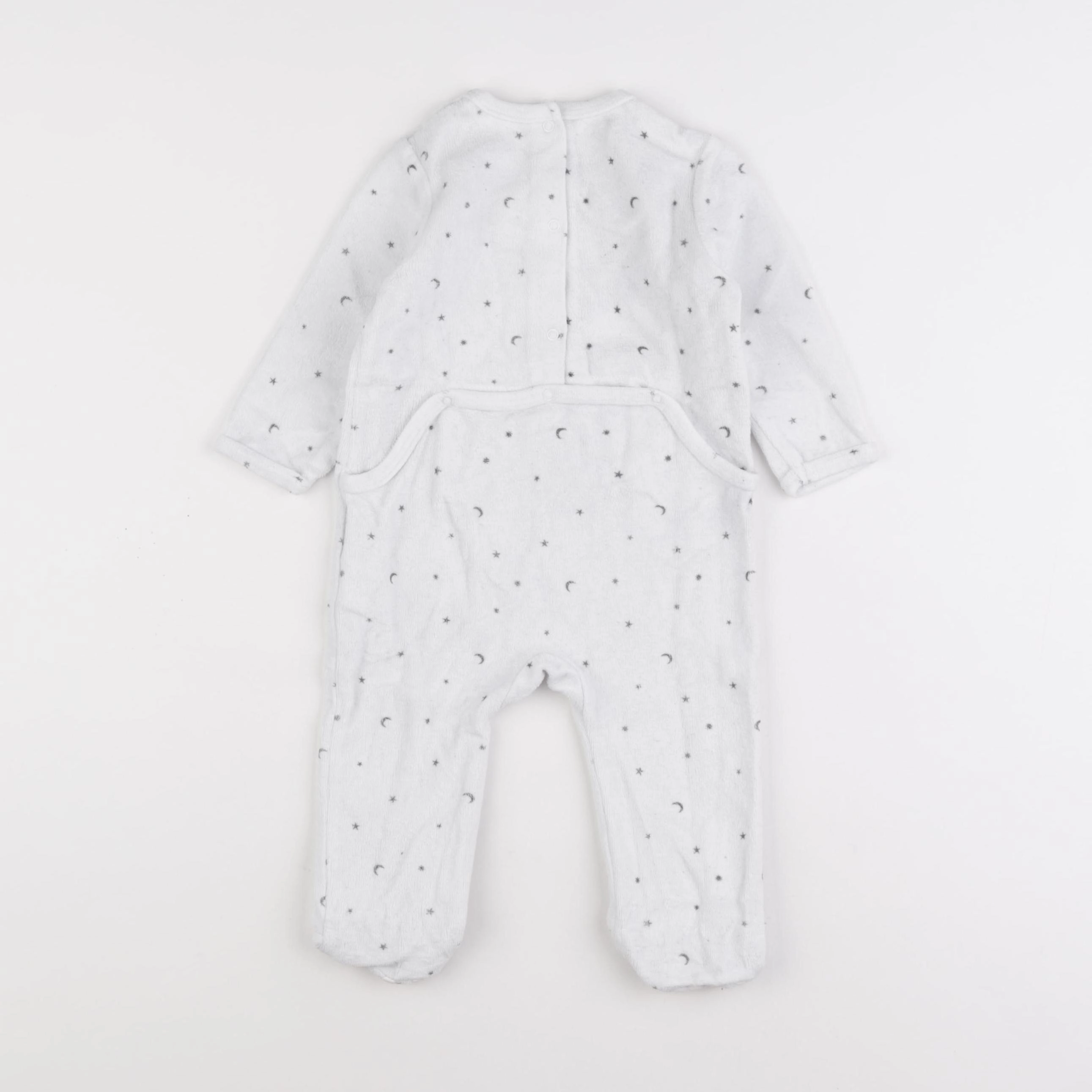 Vertbaudet - pyjama velours blanc - 12 mois