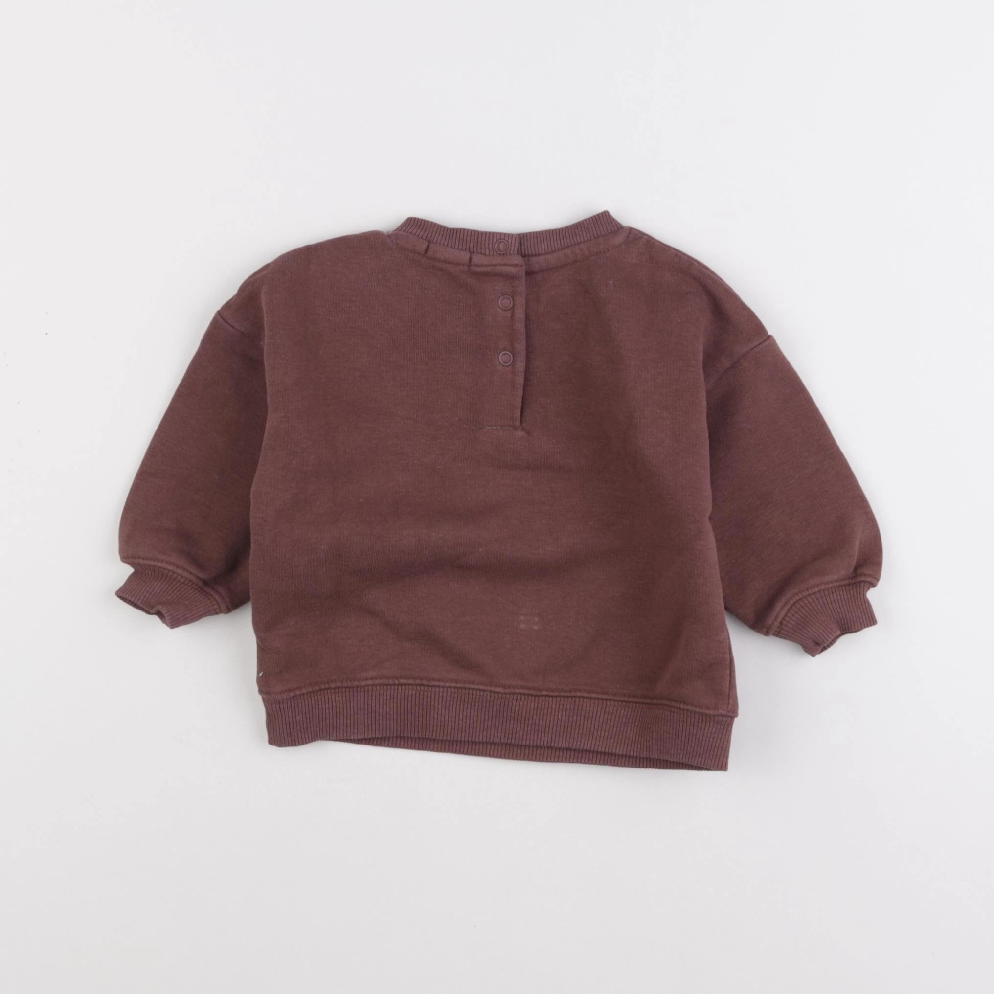 Vertbaudet - sweat marron - 9 mois