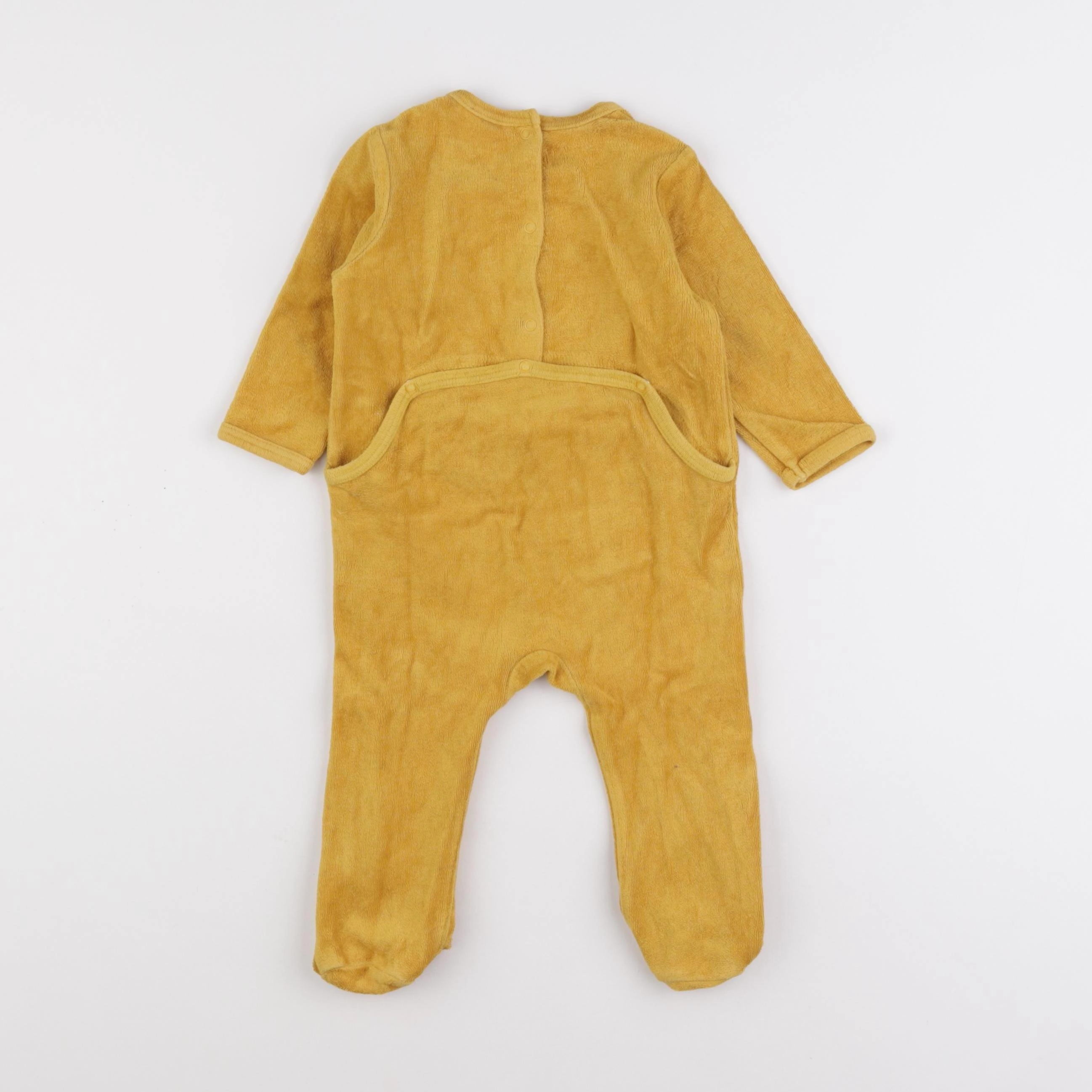Vertbaudet - pyjama velours jaune - 9 mois