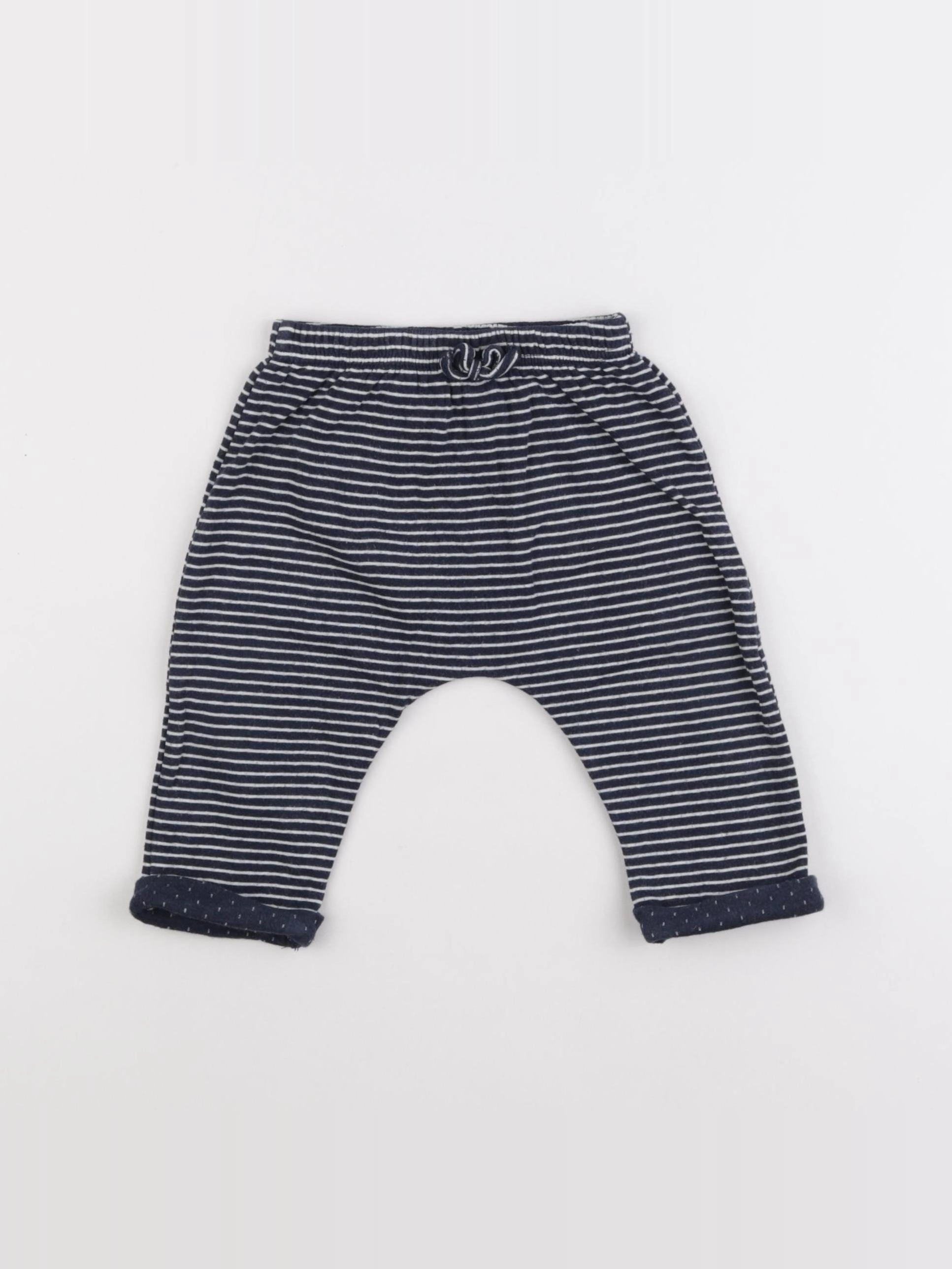 Vertbaudet - pantalon bleu - 9 mois