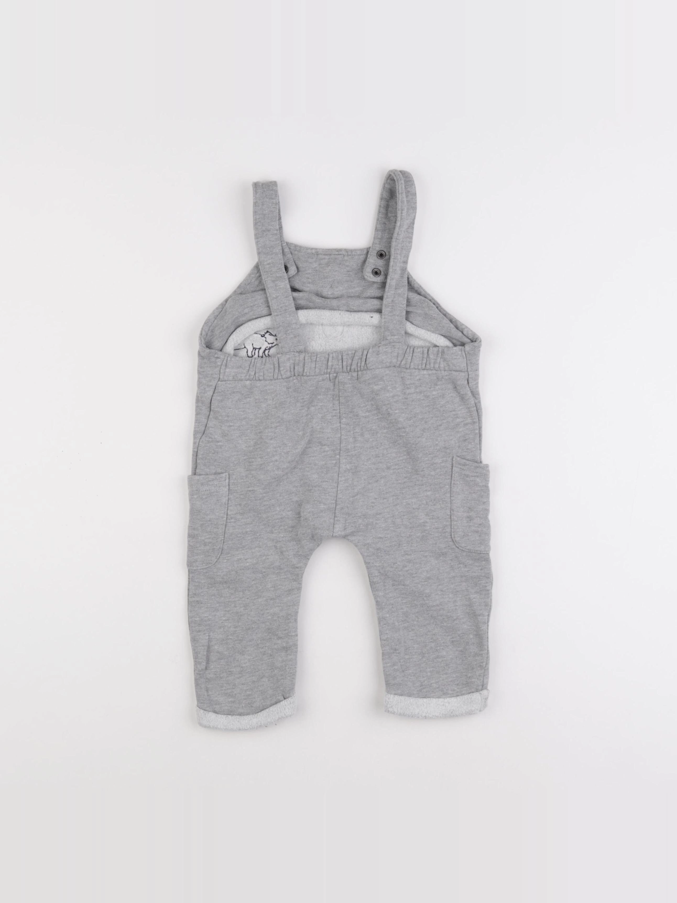 Vertbaudet - combinaison gris - 9 mois