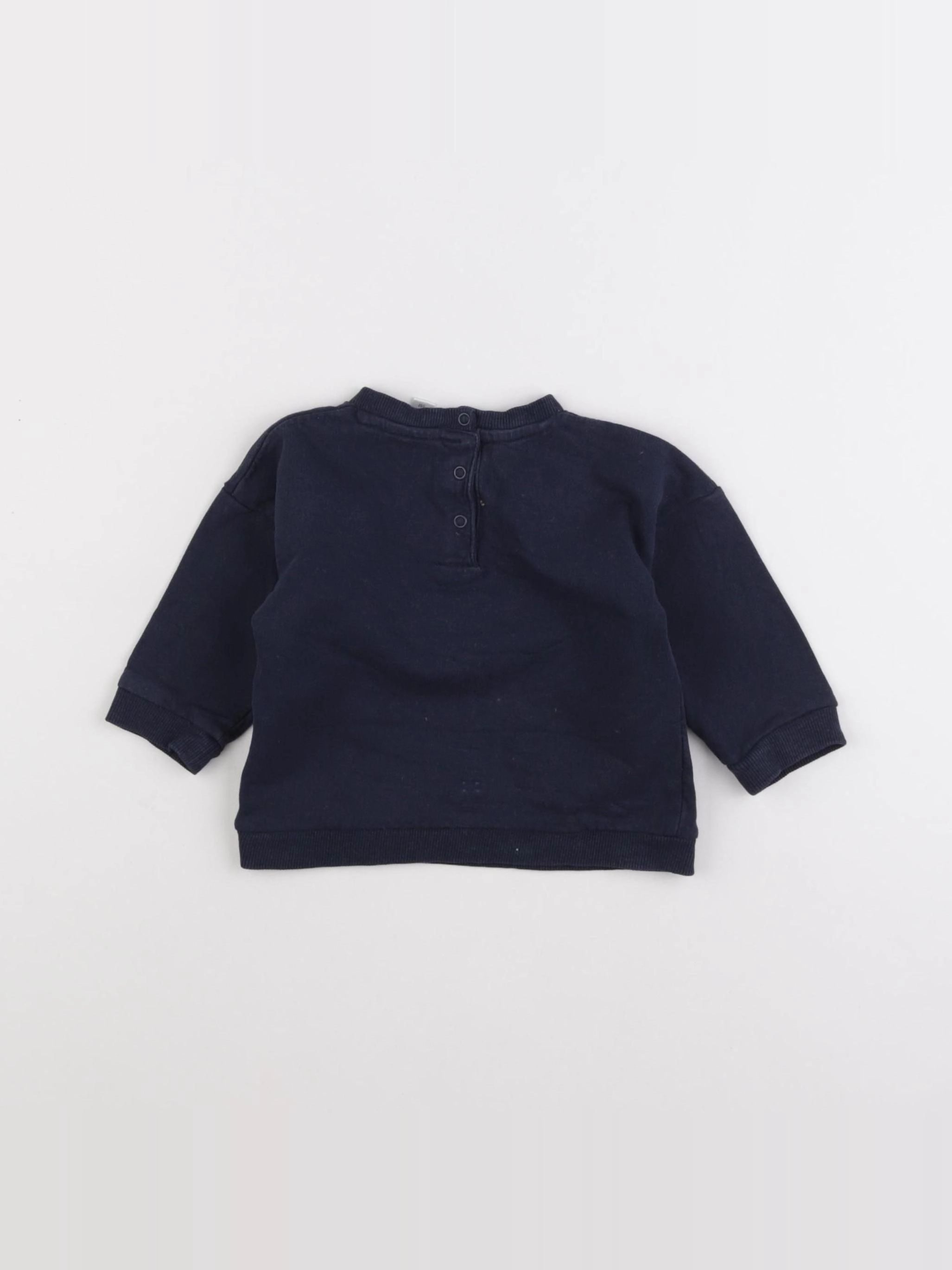 Vertbaudet - sweat bleu - 9 mois