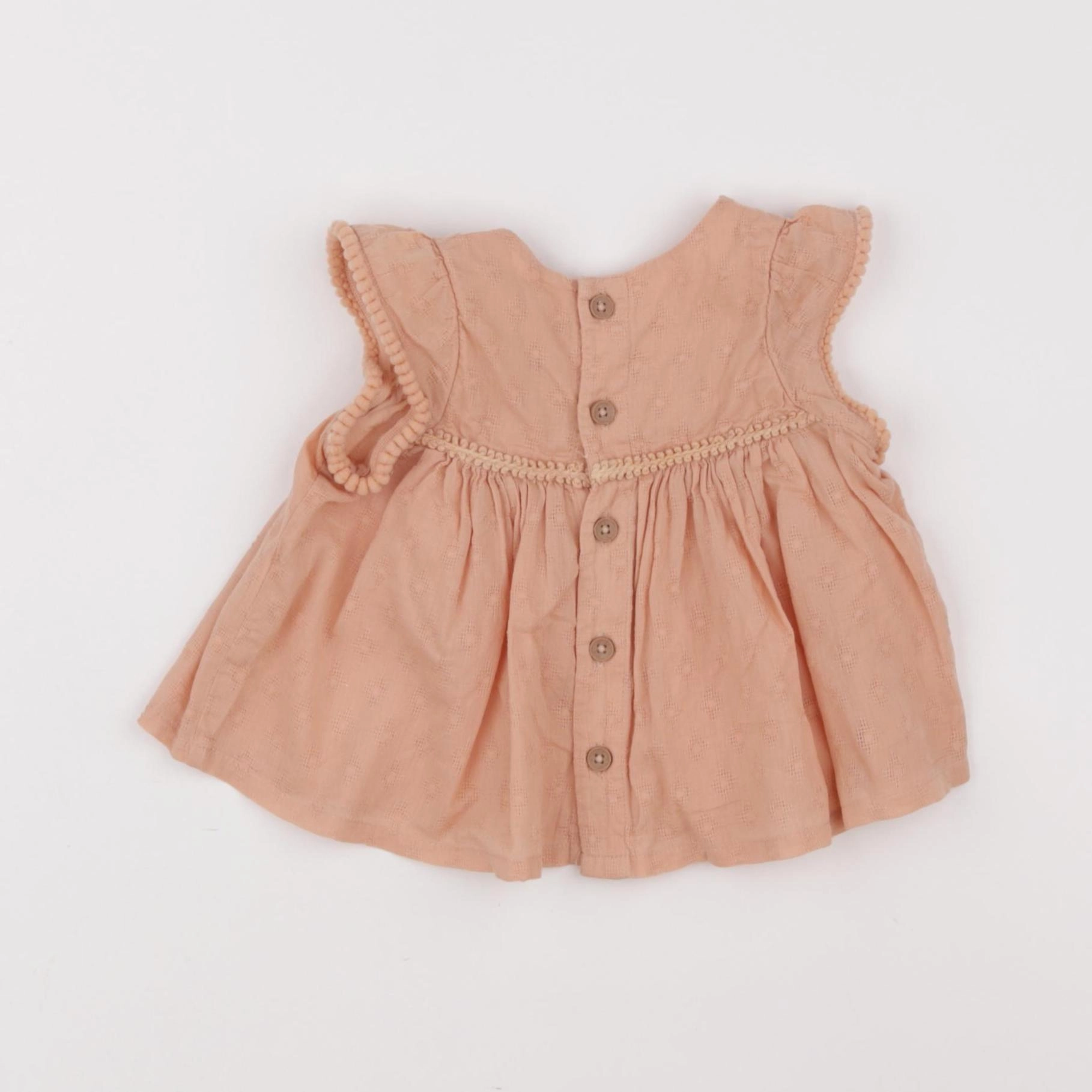 Boutchou - blouse orange - 3 mois