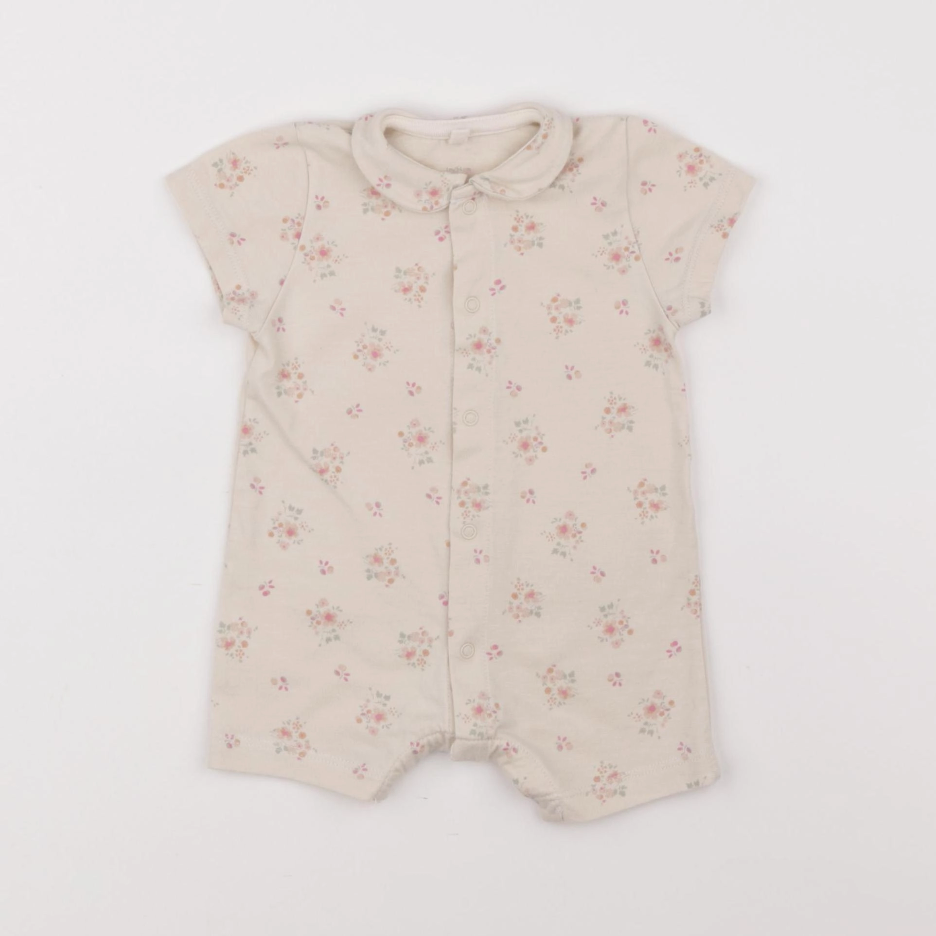 Petit Bateau - pyjama coton beige - 1 mois