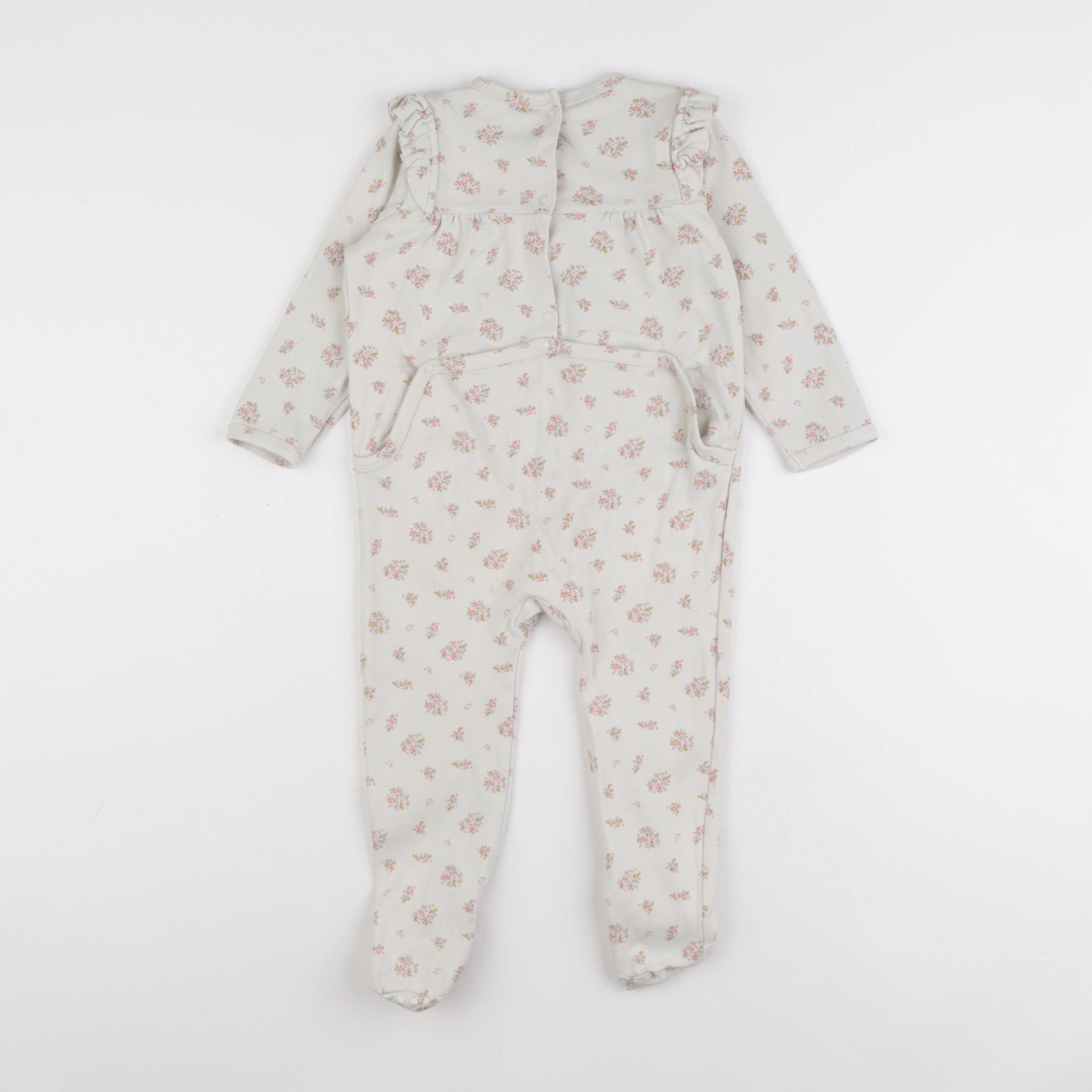 Vertbaudet - pyjama coton beige - 24 mois
