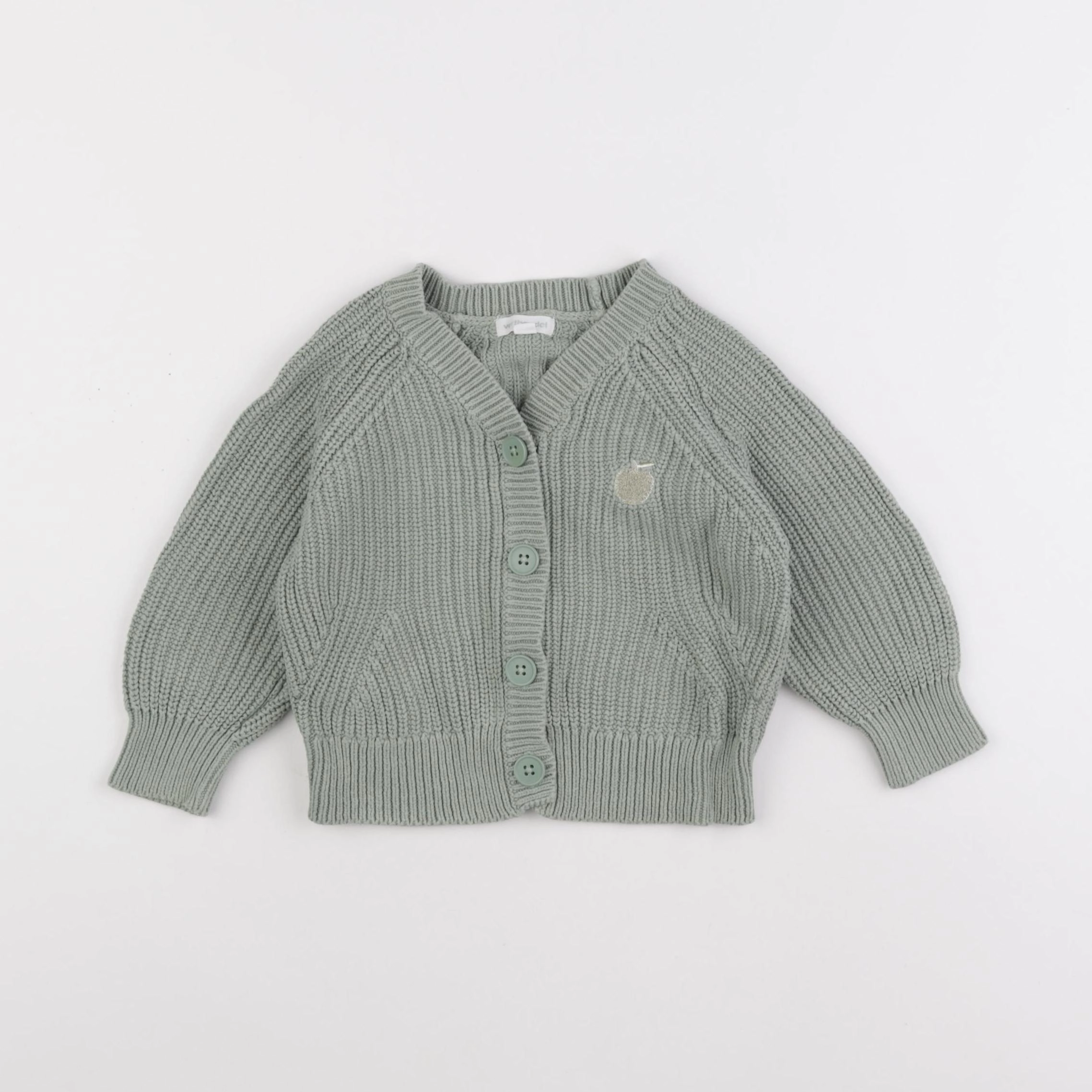 Vertbaudet - gilet vert - 2 ans