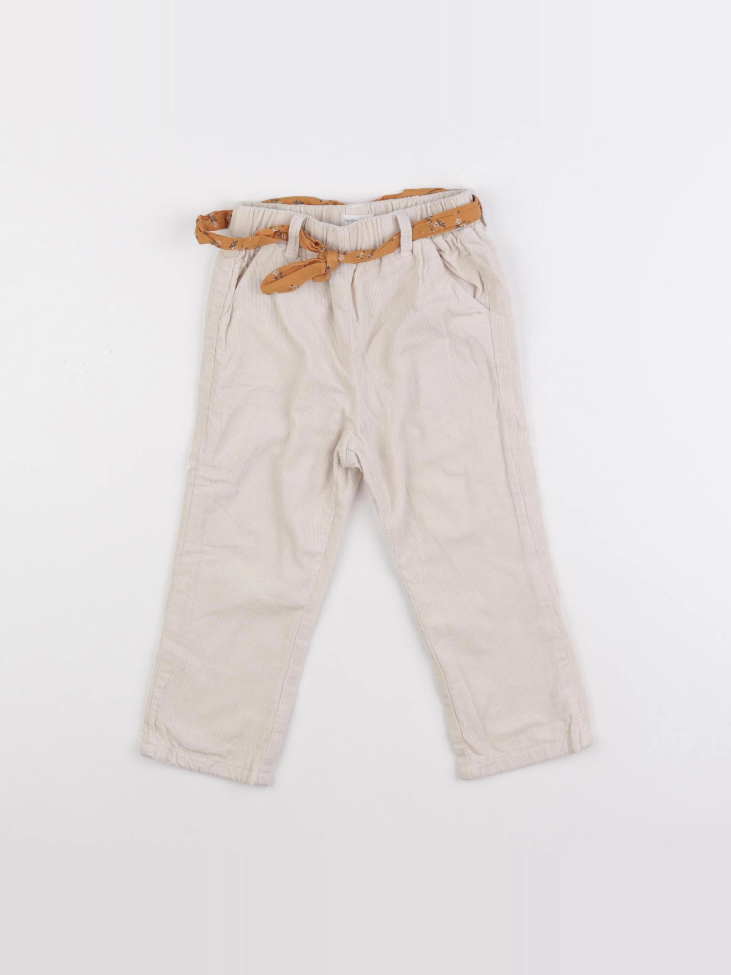 Vertbaudet - pantalon beige - 24 mois