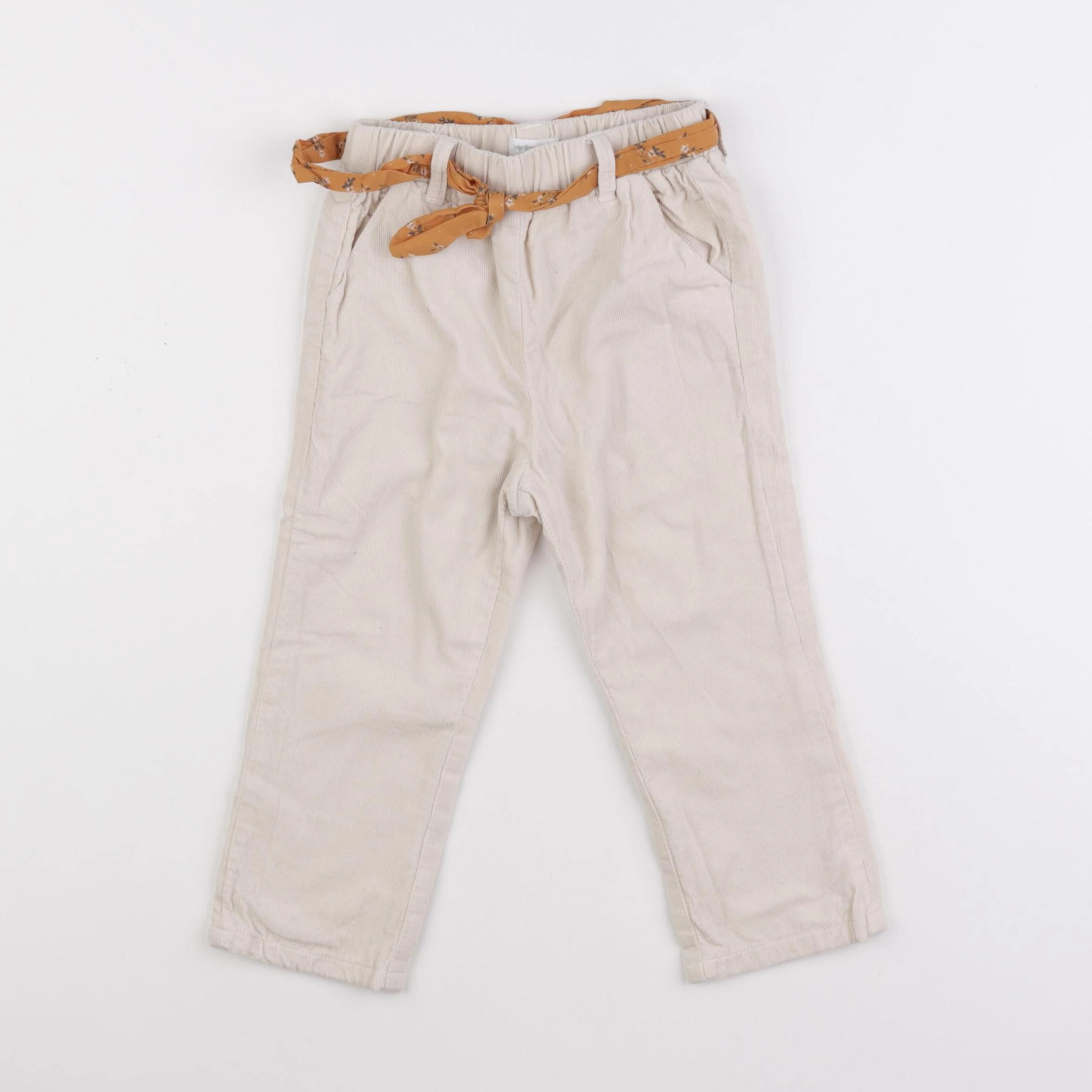 Vertbaudet - pantalon beige - 24 mois