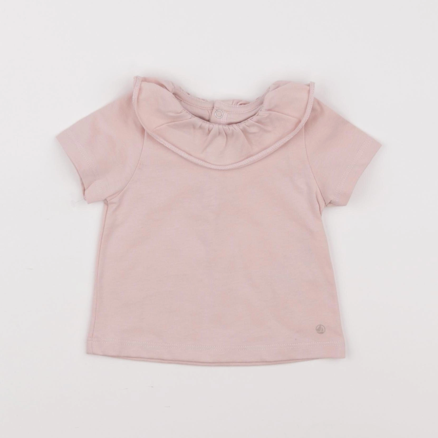 Petit Bateau - tee-shirt rose - 3 mois