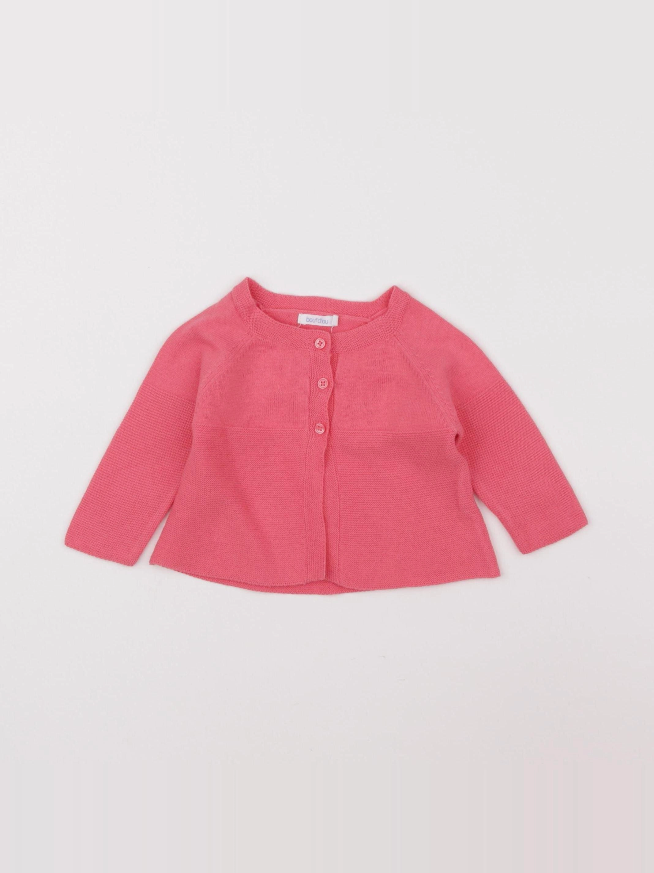 Boutchou - gilet rose - 3 mois