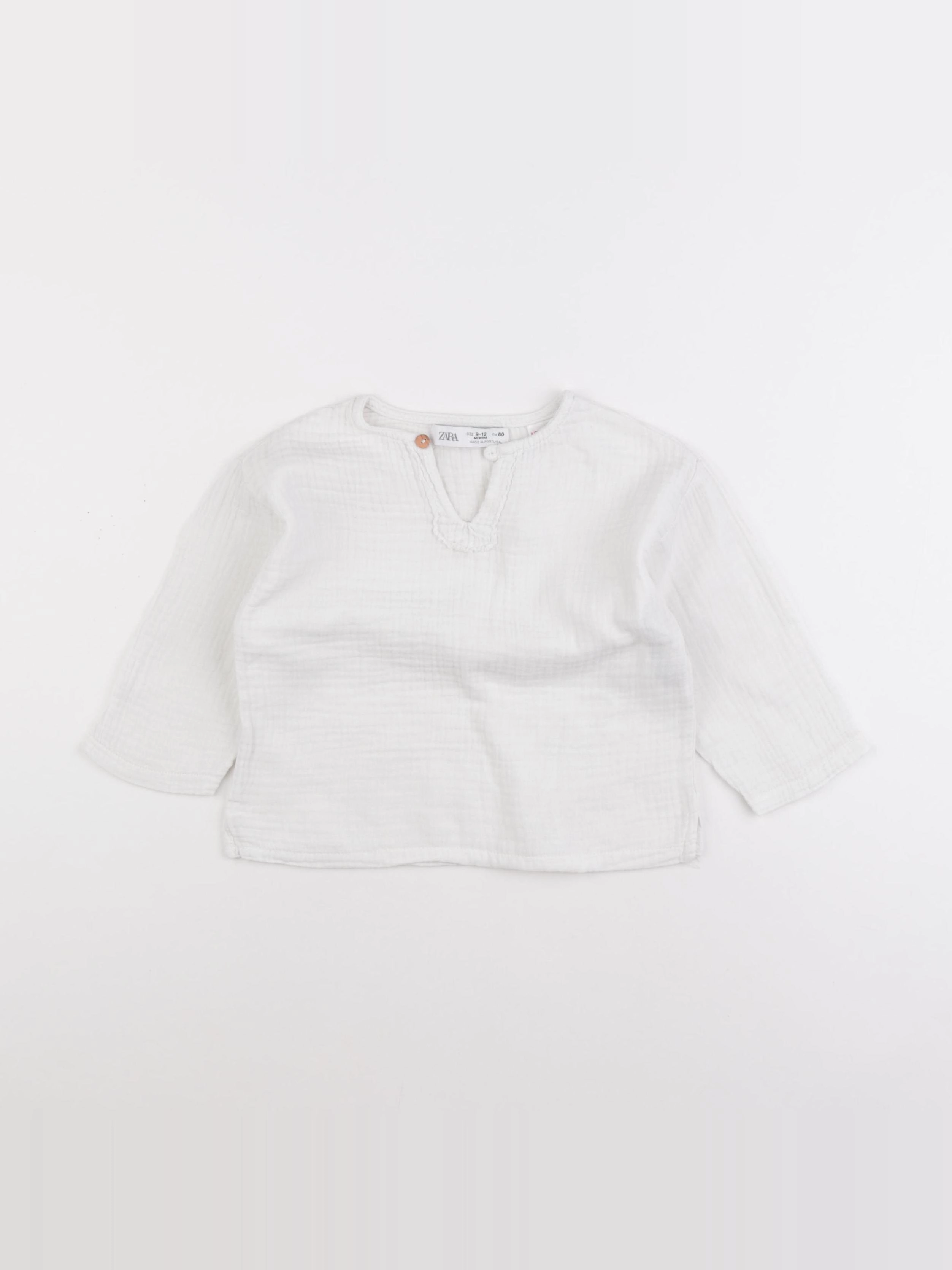 Zara - chemise blanc - 9/12 mois