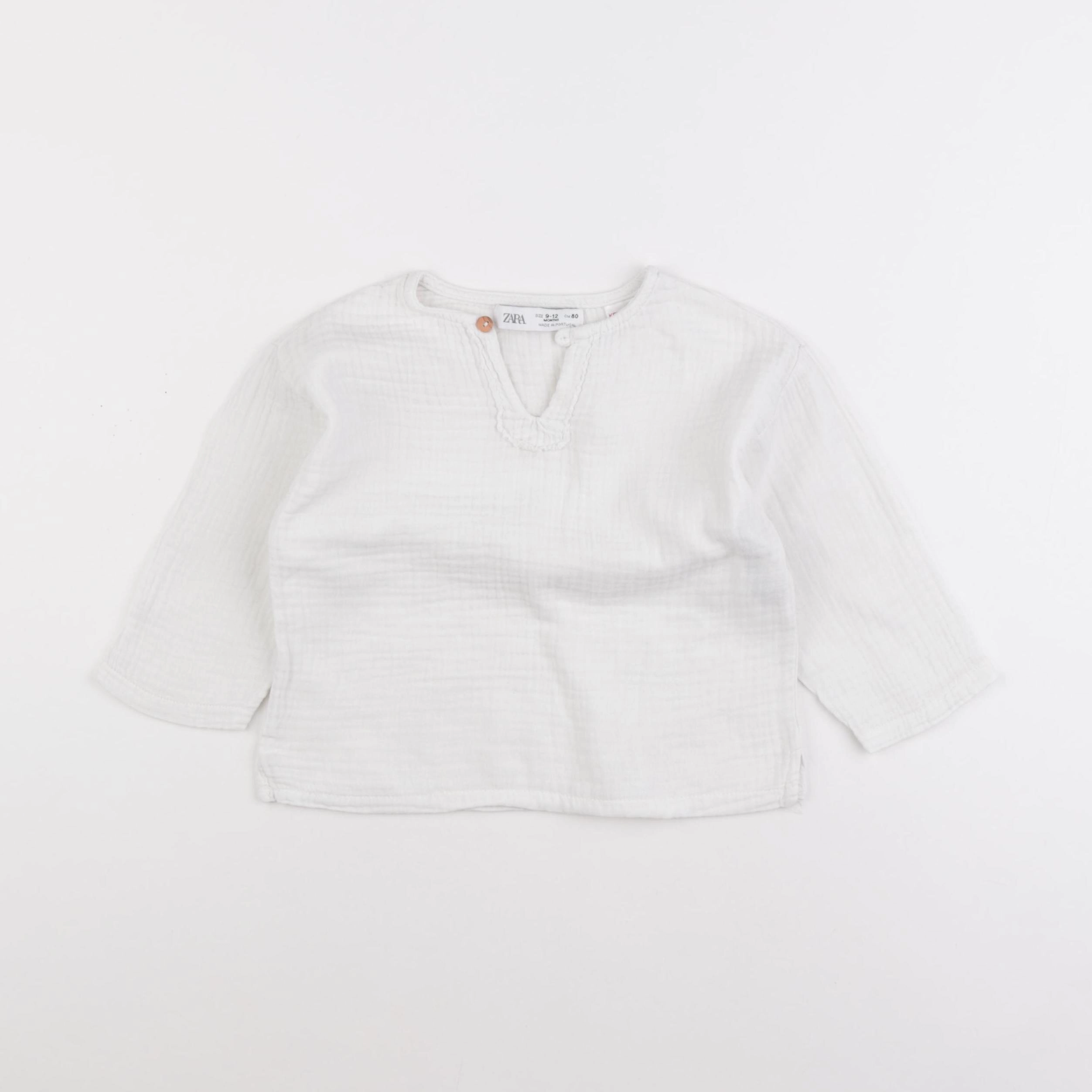 Zara - chemise blanc - 9/12 mois