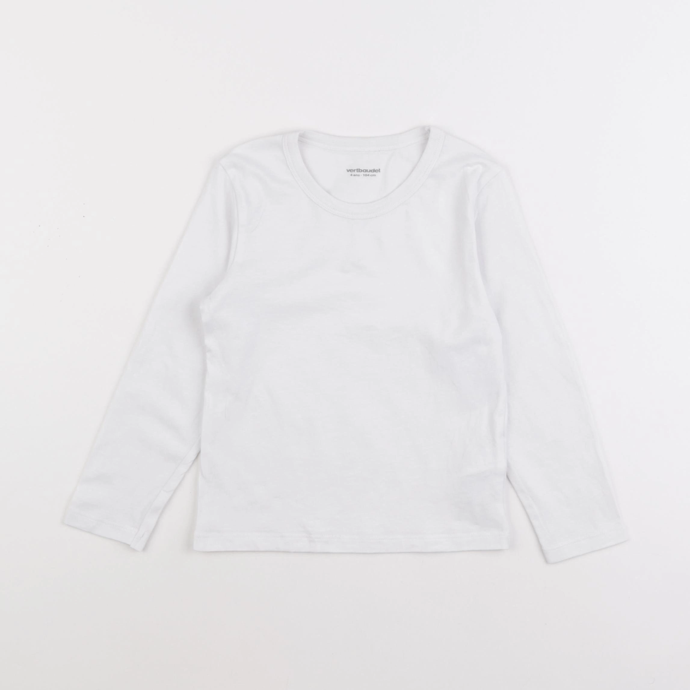 Vertbaudet - maillot de corps blanc - 4 ans