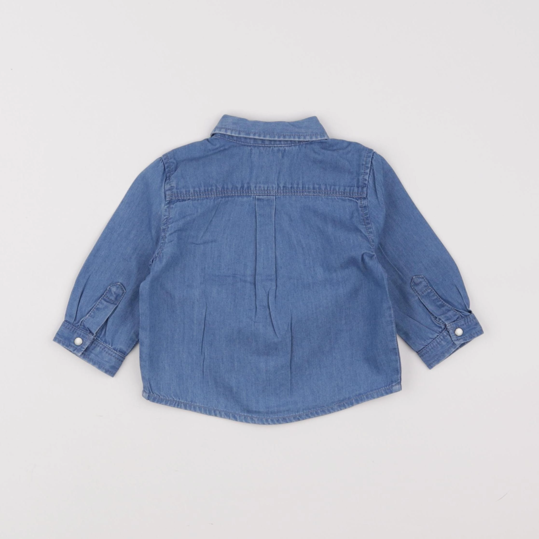 Boutchou - chemise bleu - 6 mois