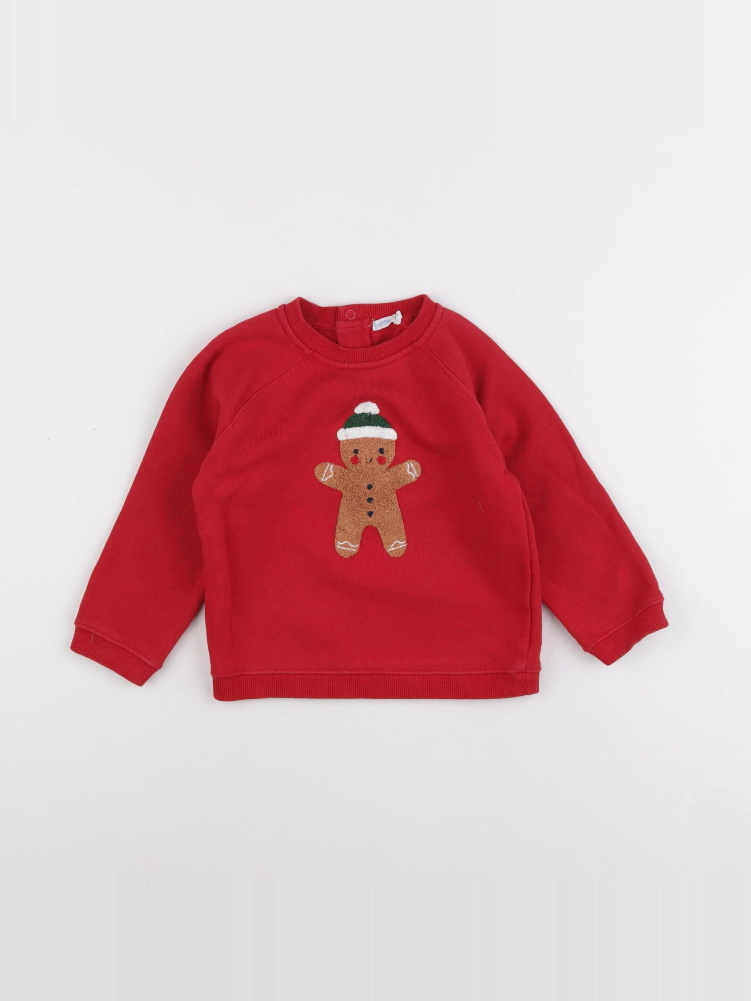 Boutchou - sweat rouge - 36 mois