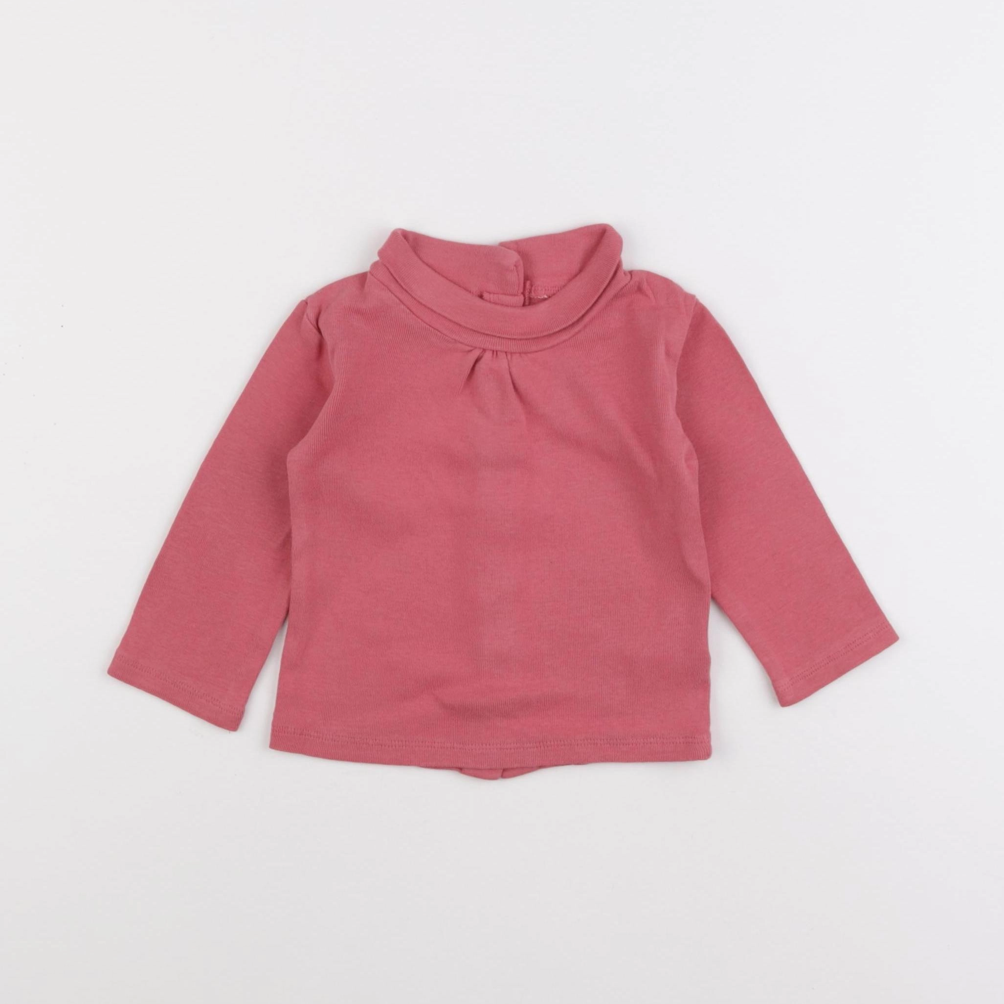 Vertbaudet - sous-pull rose - 9 mois
