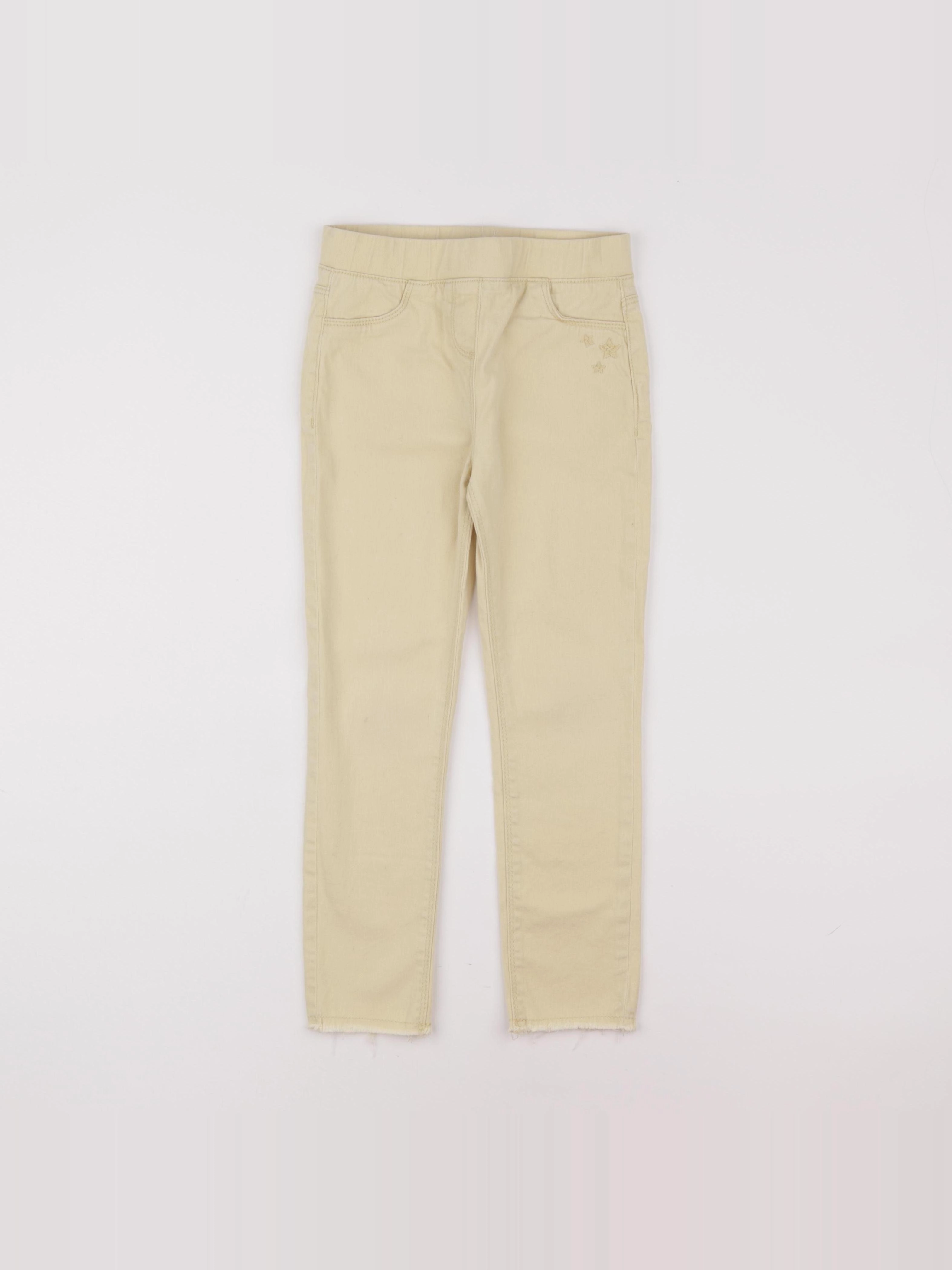 Vertbaudet - jegging jaune - 7 ans
