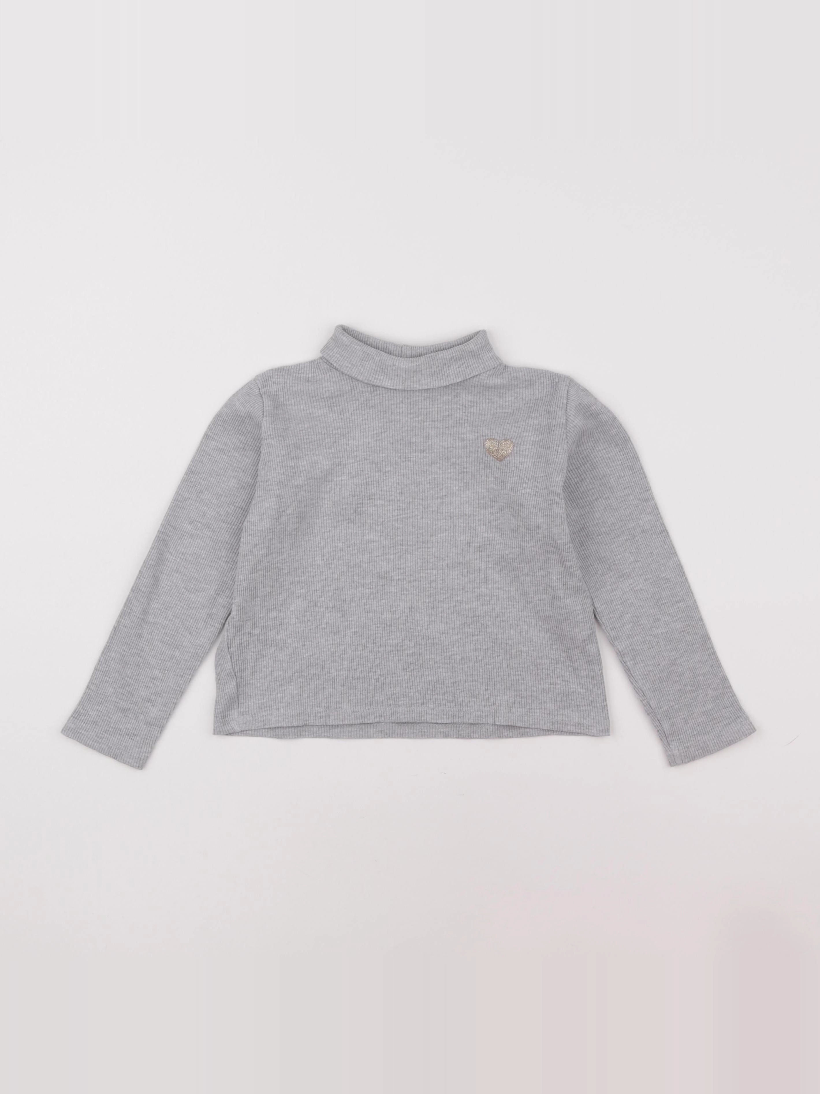 Vertbaudet - sous-pull gris - 5 ans
