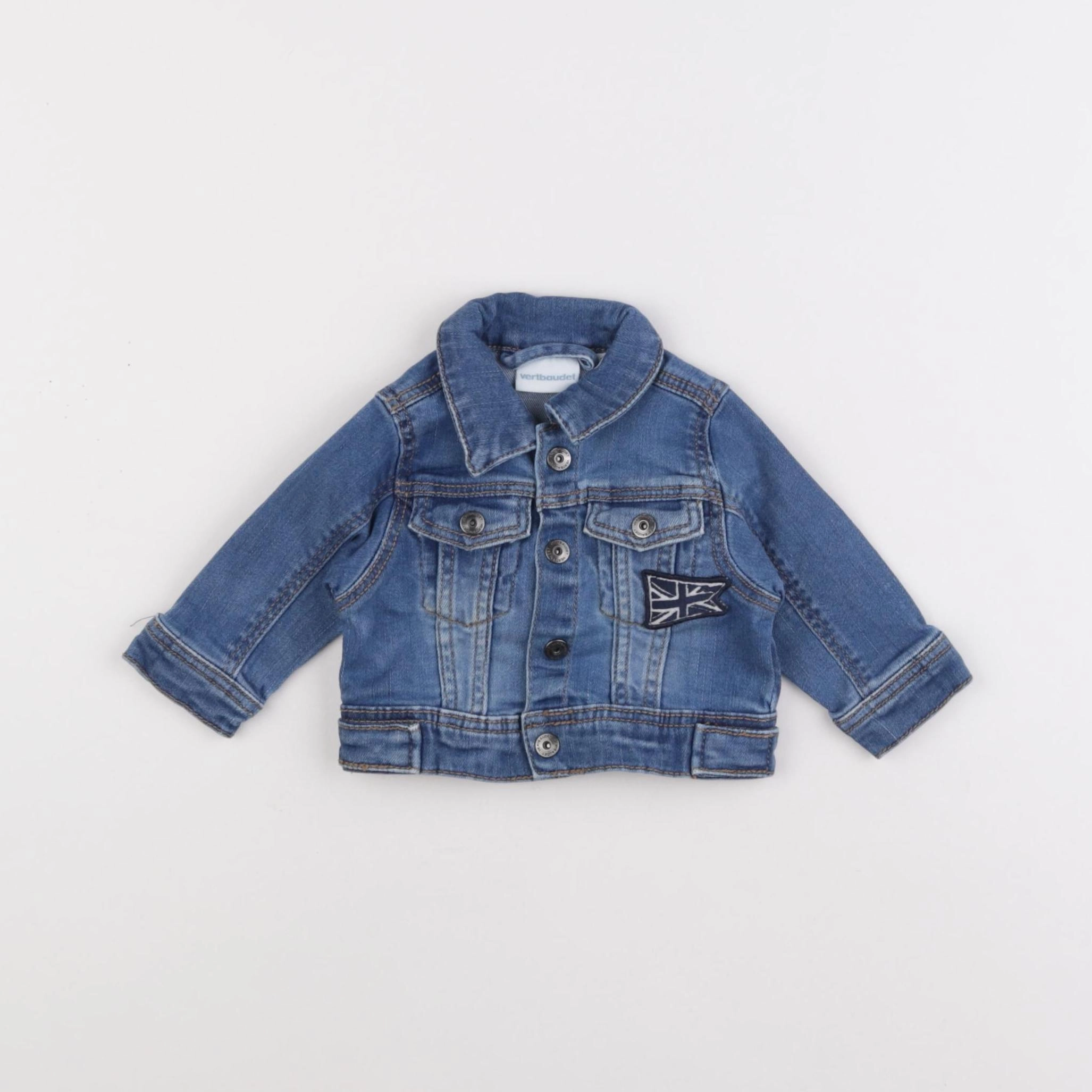 Vertbaudet - veste bleu - 1 mois