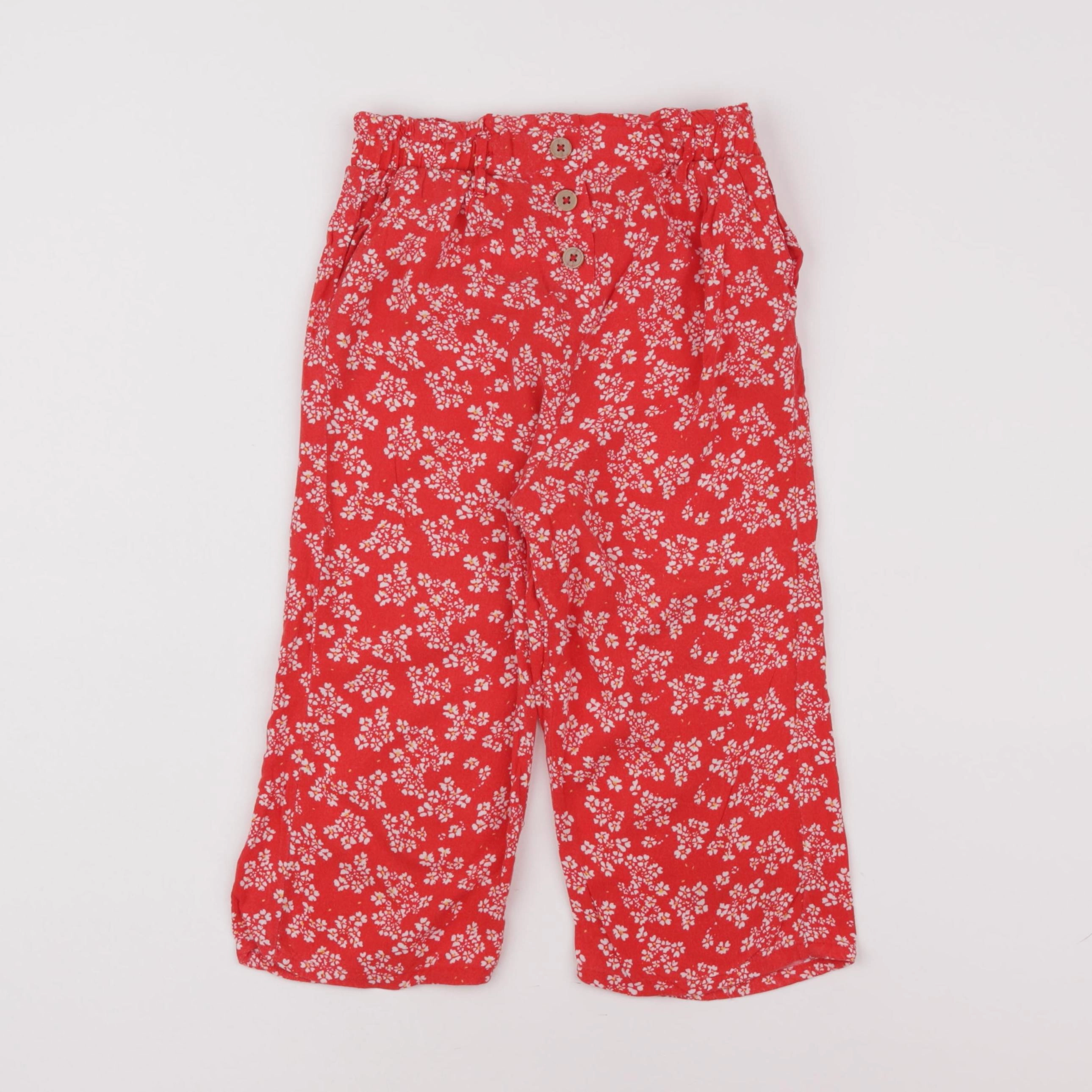Vertbaudet - pantalon rouge - 7 ans