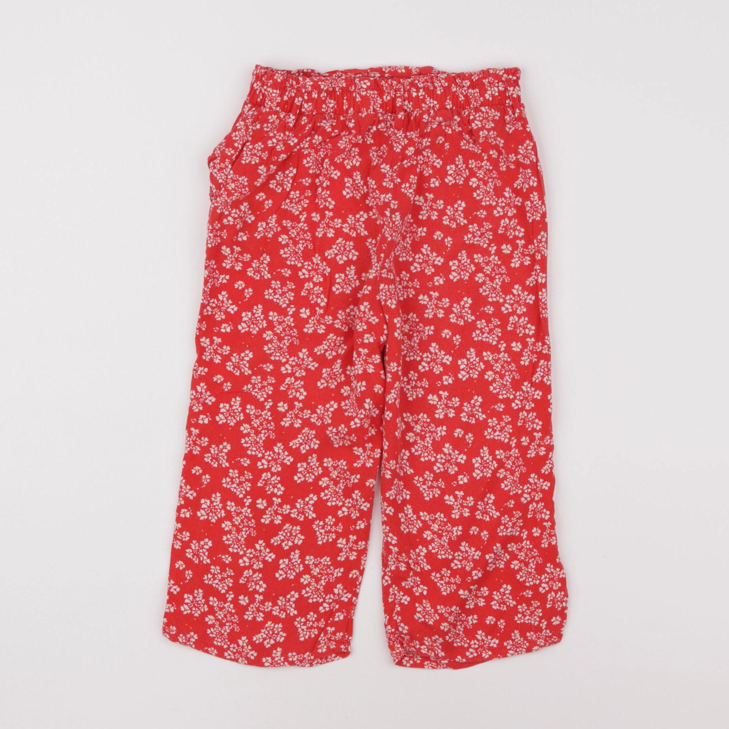 Vertbaudet - pantalon rouge - 7 ans