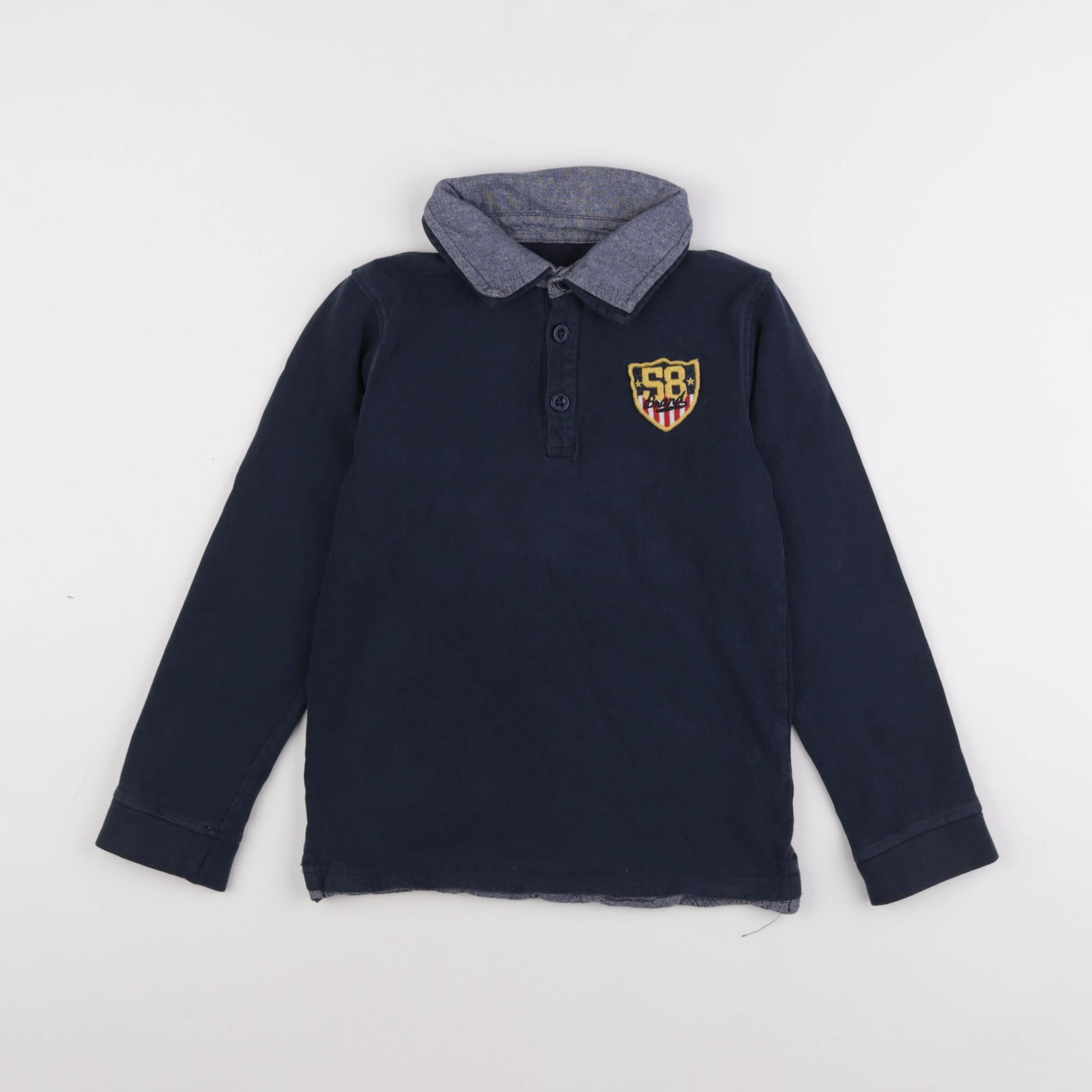 Vertbaudet - polo bleu - 10 ans