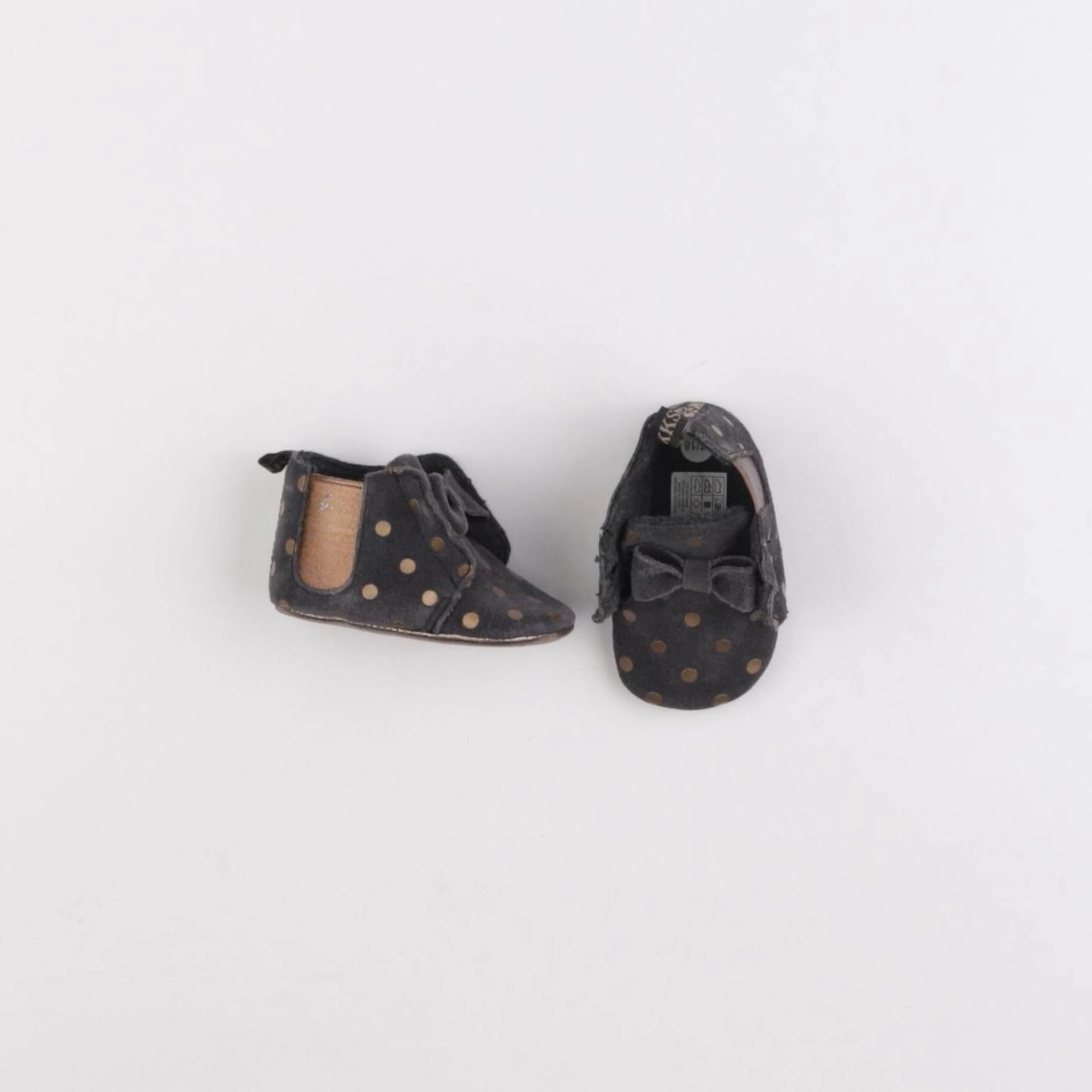 IKKS - chaussons gris, or - pointure 17/18