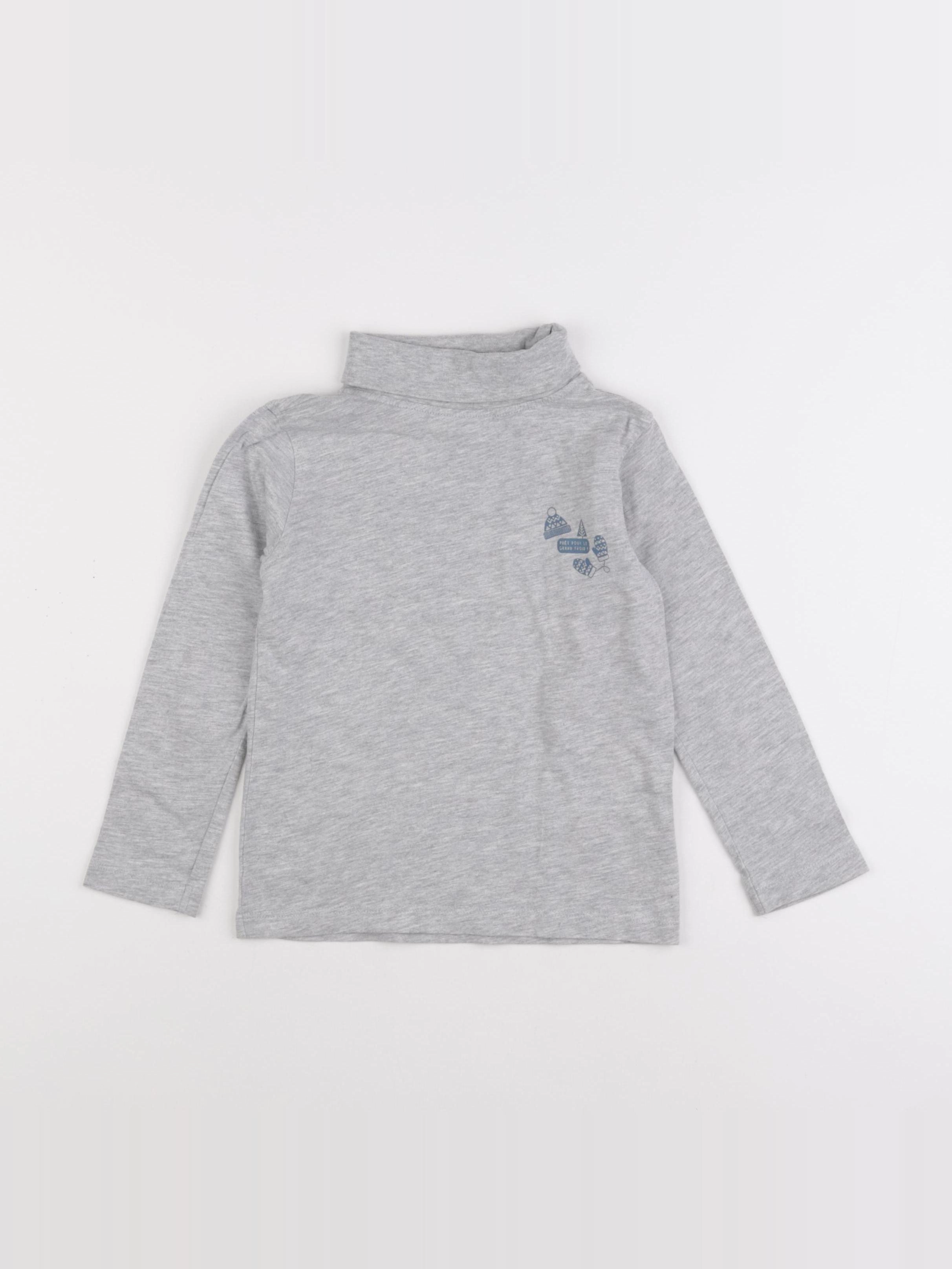 Vertbaudet - sous-pull gris - 4 ans
