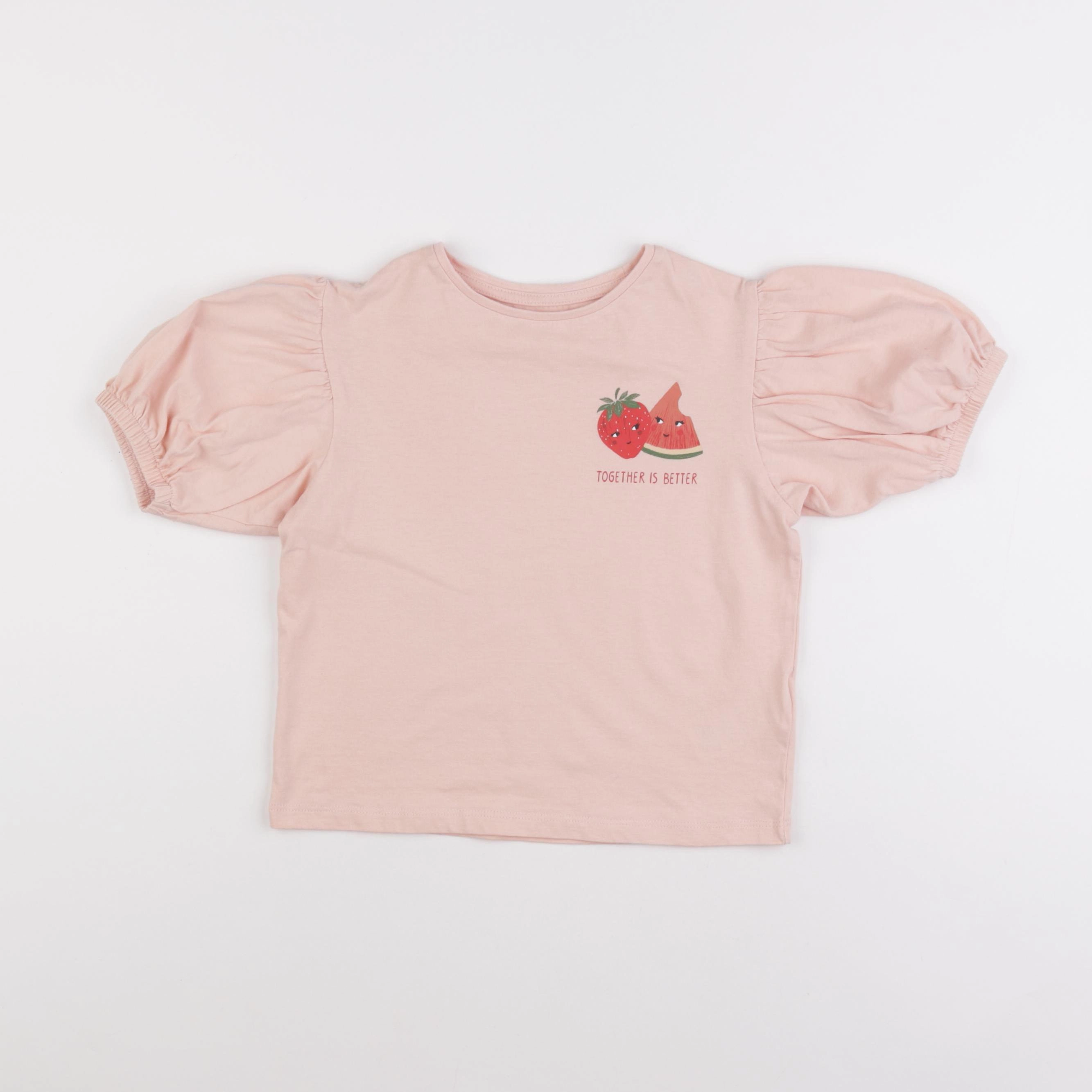 Vertbaudet - tee-shirt rose - 6 ans