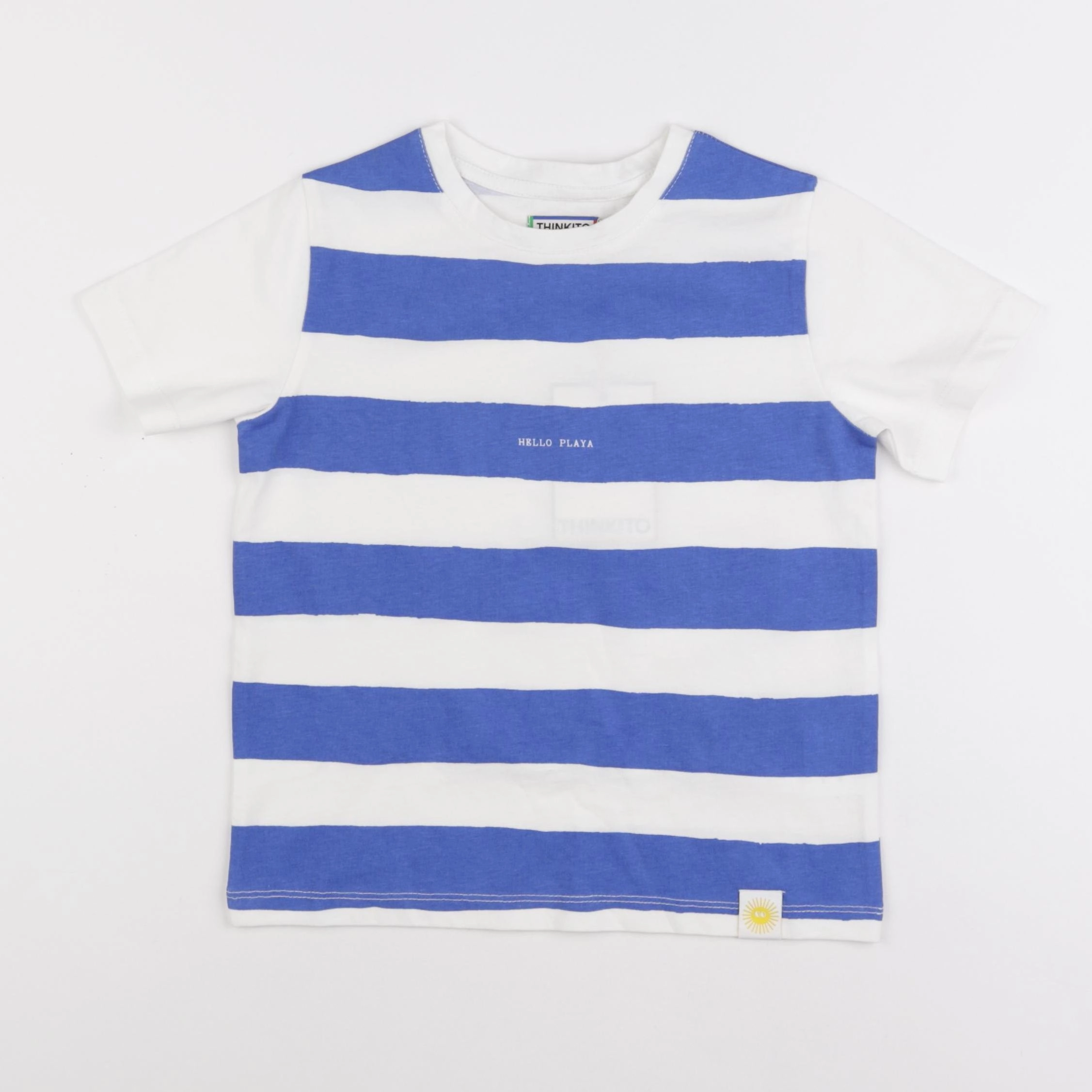 Thinking Mu  - tee-shirt bleu - 6/7 ans