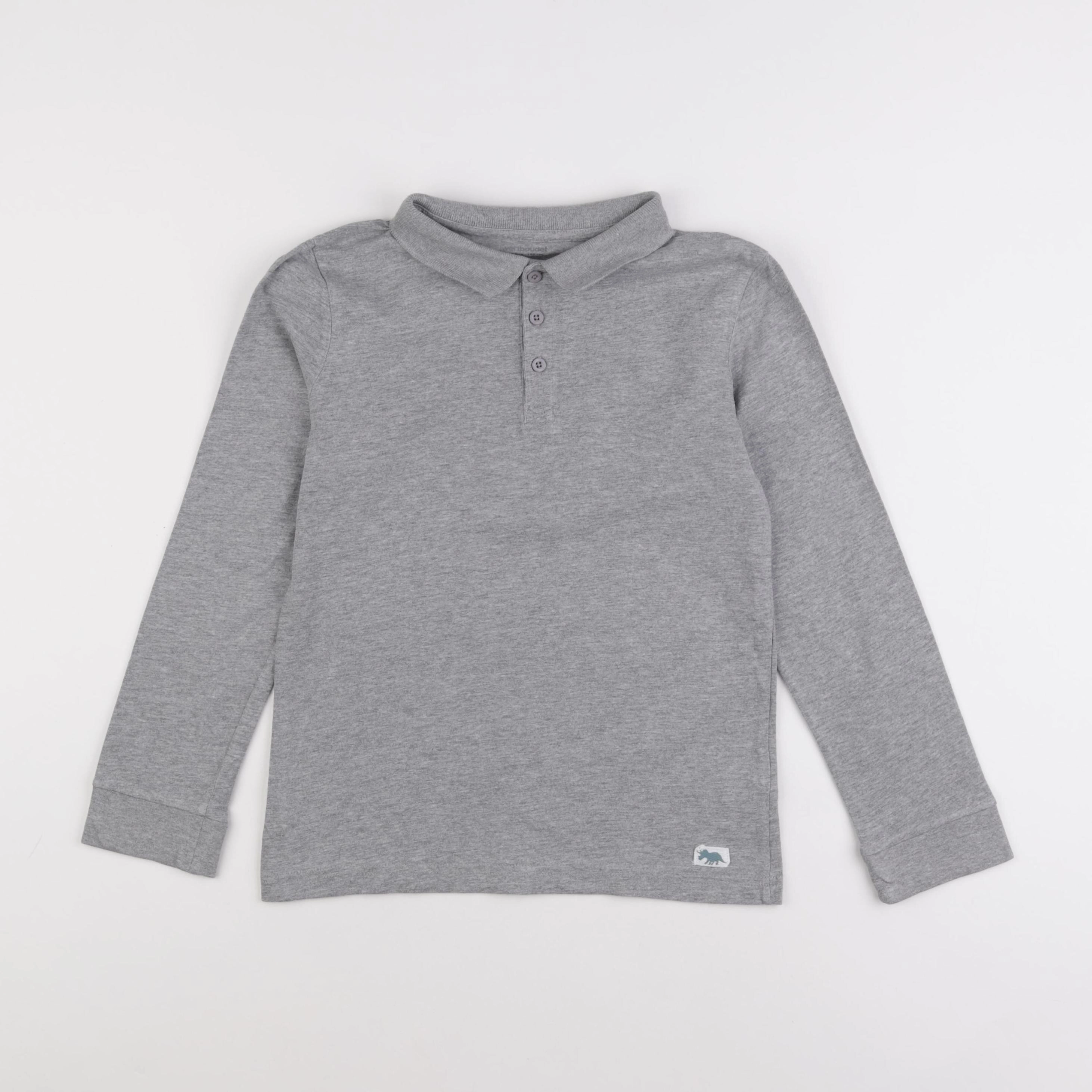 Vertbaudet - polo gris - 10 ans