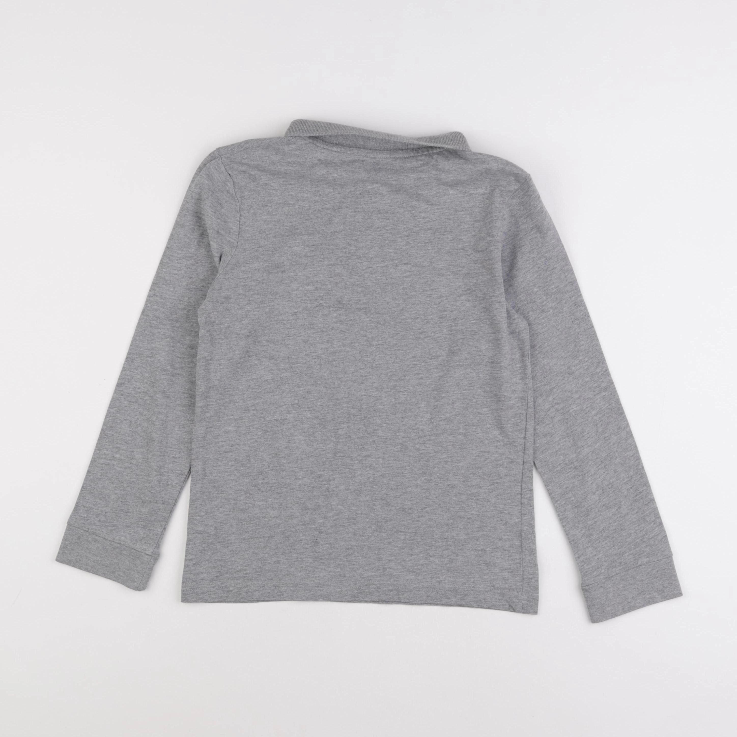 Vertbaudet - polo gris - 10 ans