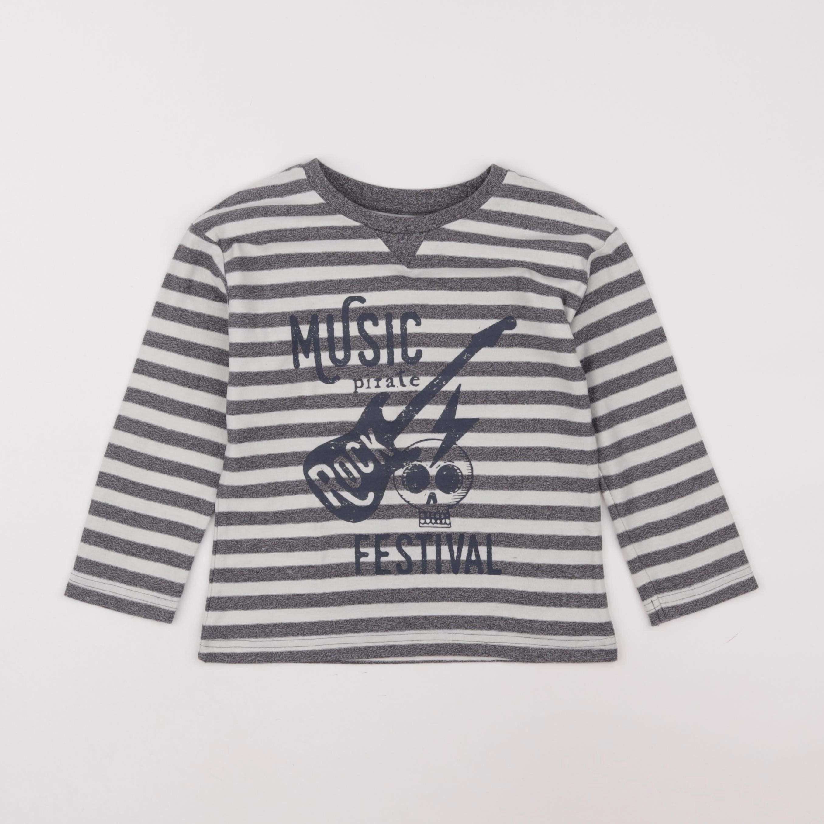 Vertbaudet - tee-shirt gris - 6 ans