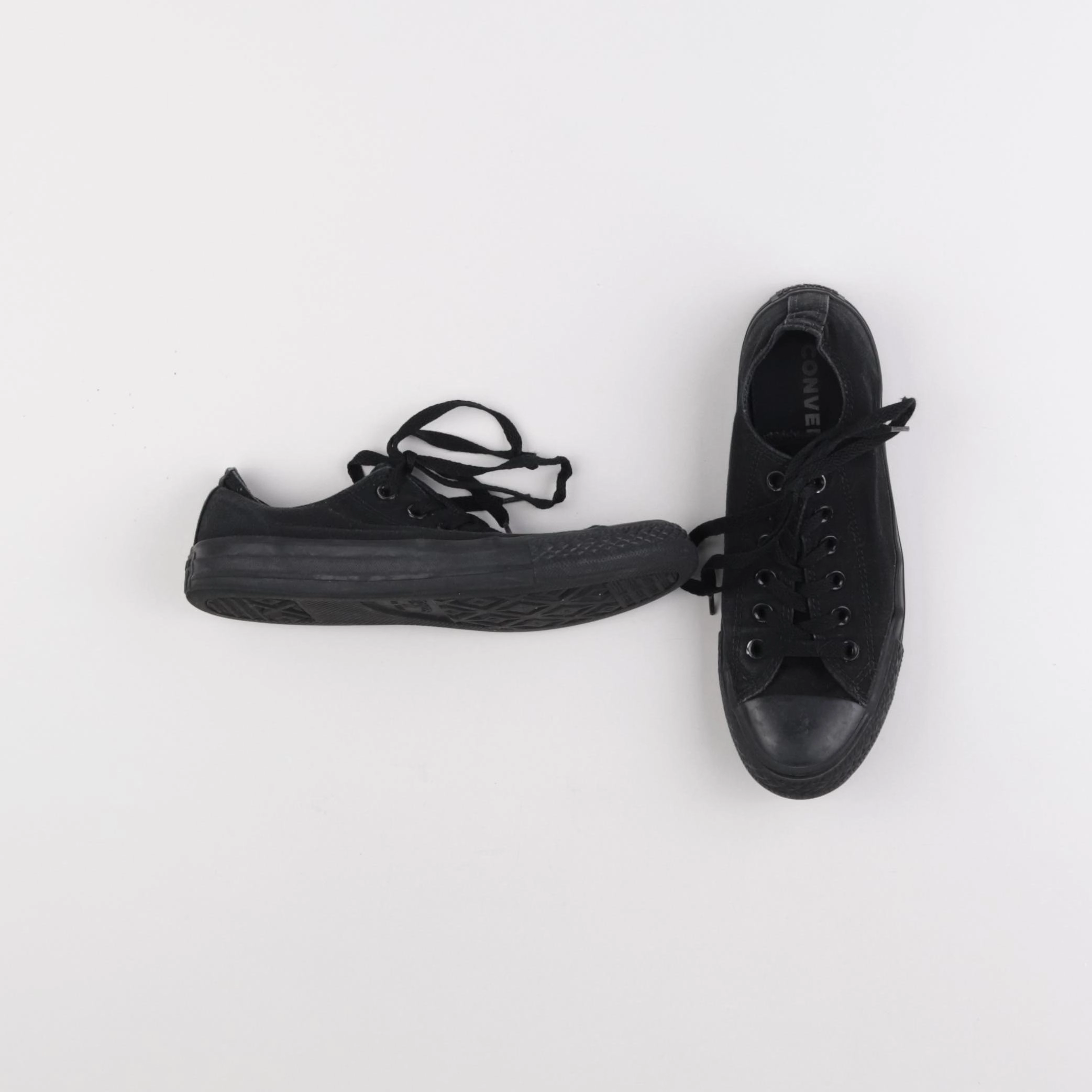 Converse - tennis à scratch/ lacets noir - pointure 38