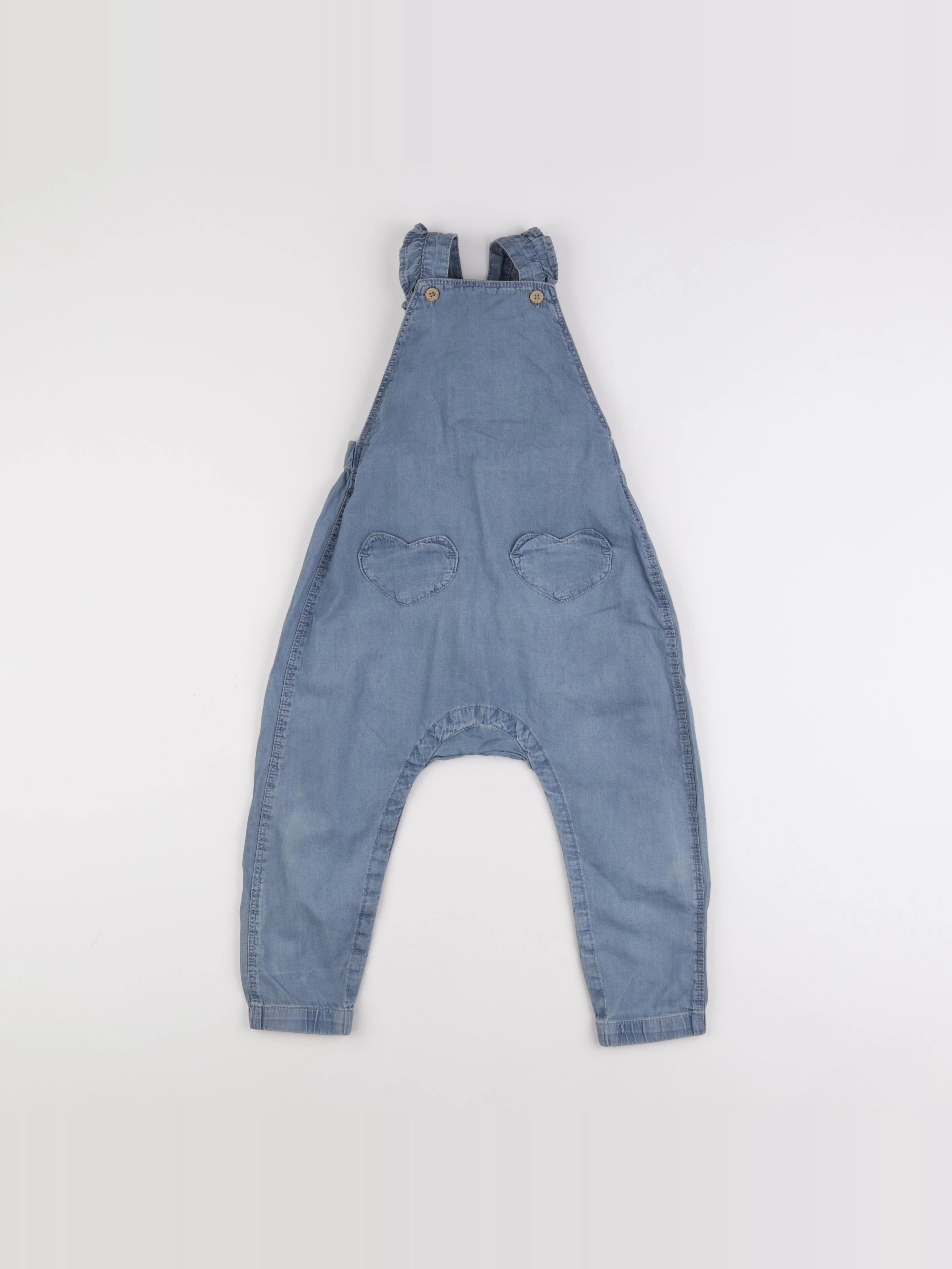 H&M - salopette bleu - 2/3 ans