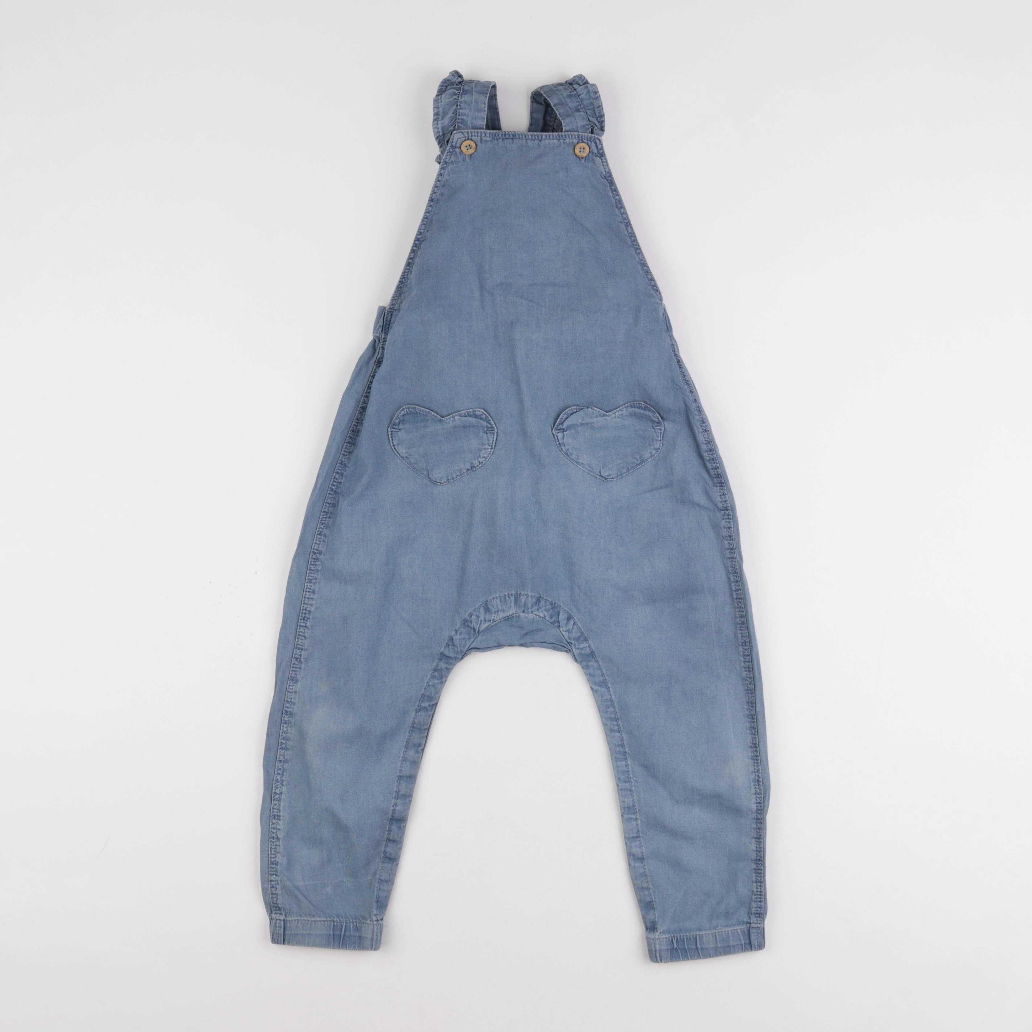 H&M - salopette bleu - 2/3 ans