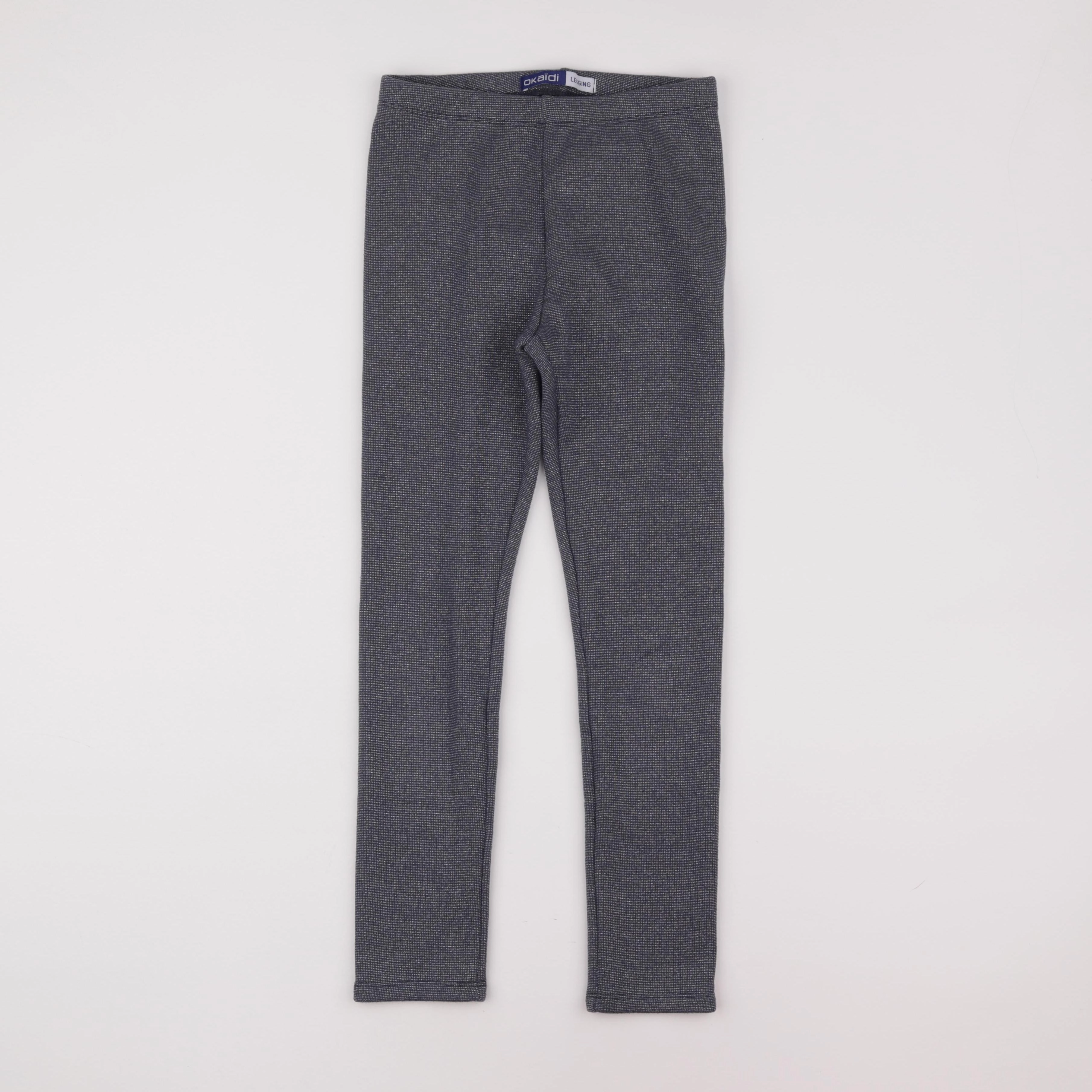 Okaidi - legging doublé bleu, argent - 10 ans