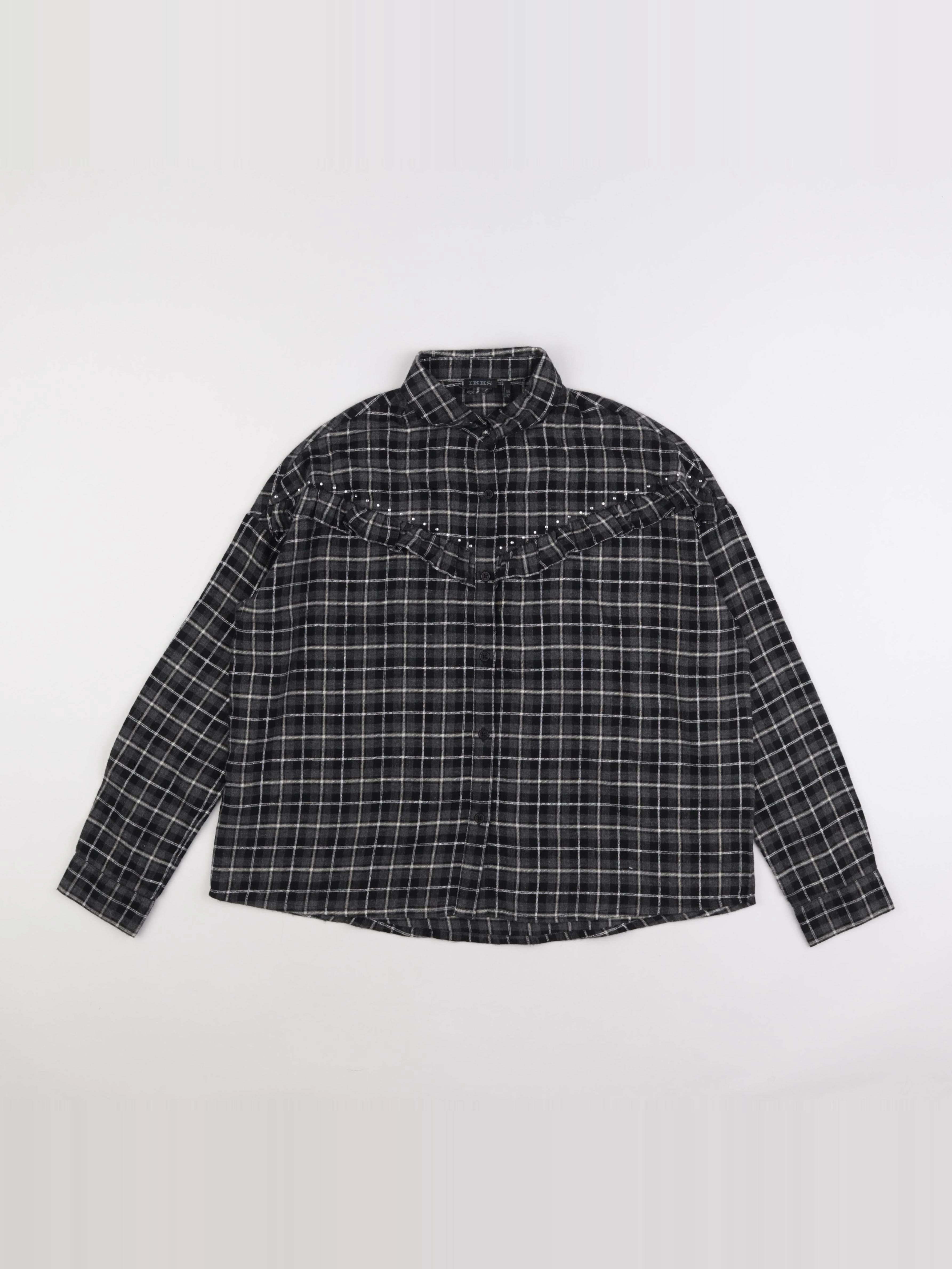 IKKS - blouse gris, argent - 12 ans