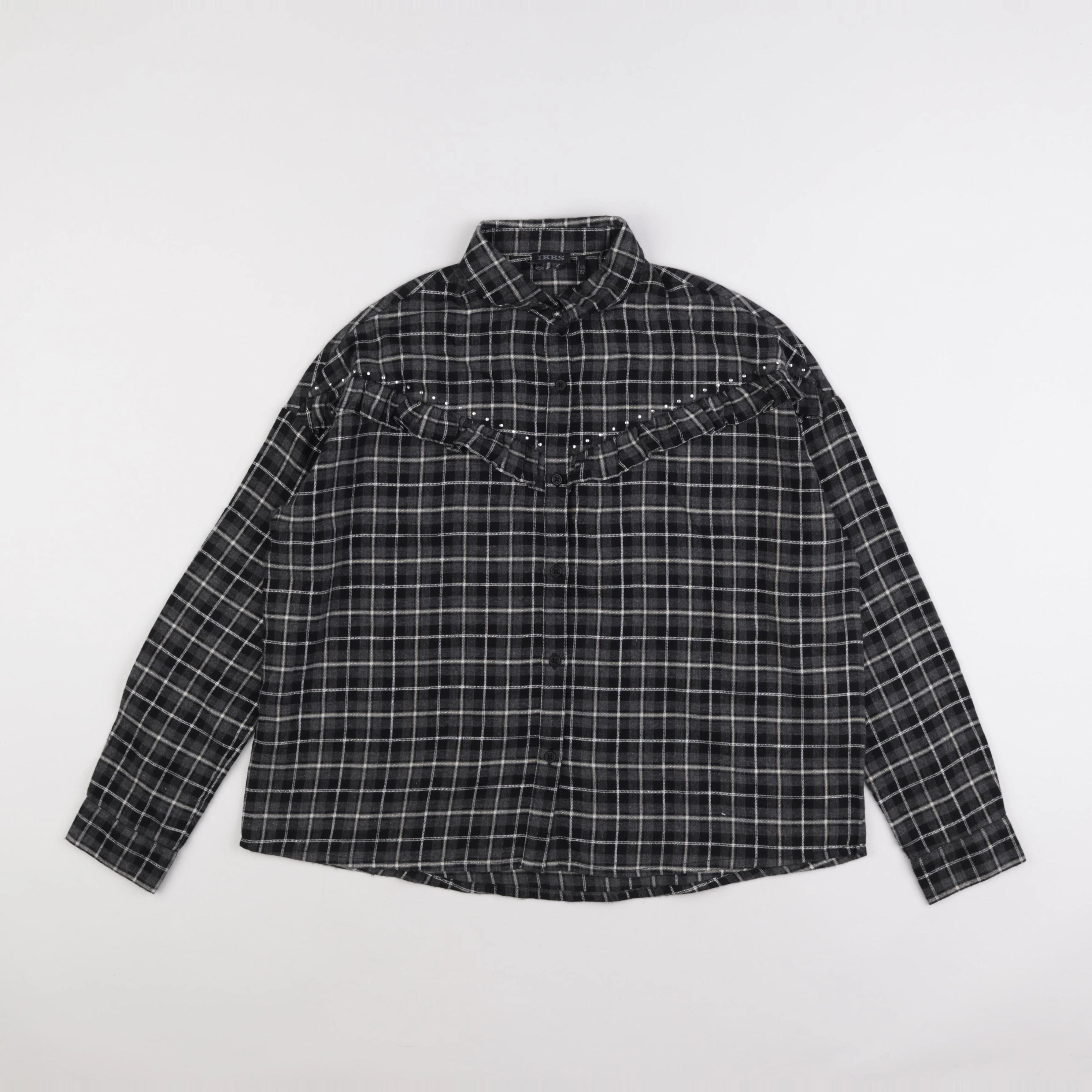 IKKS - blouse gris, argent - 12 ans