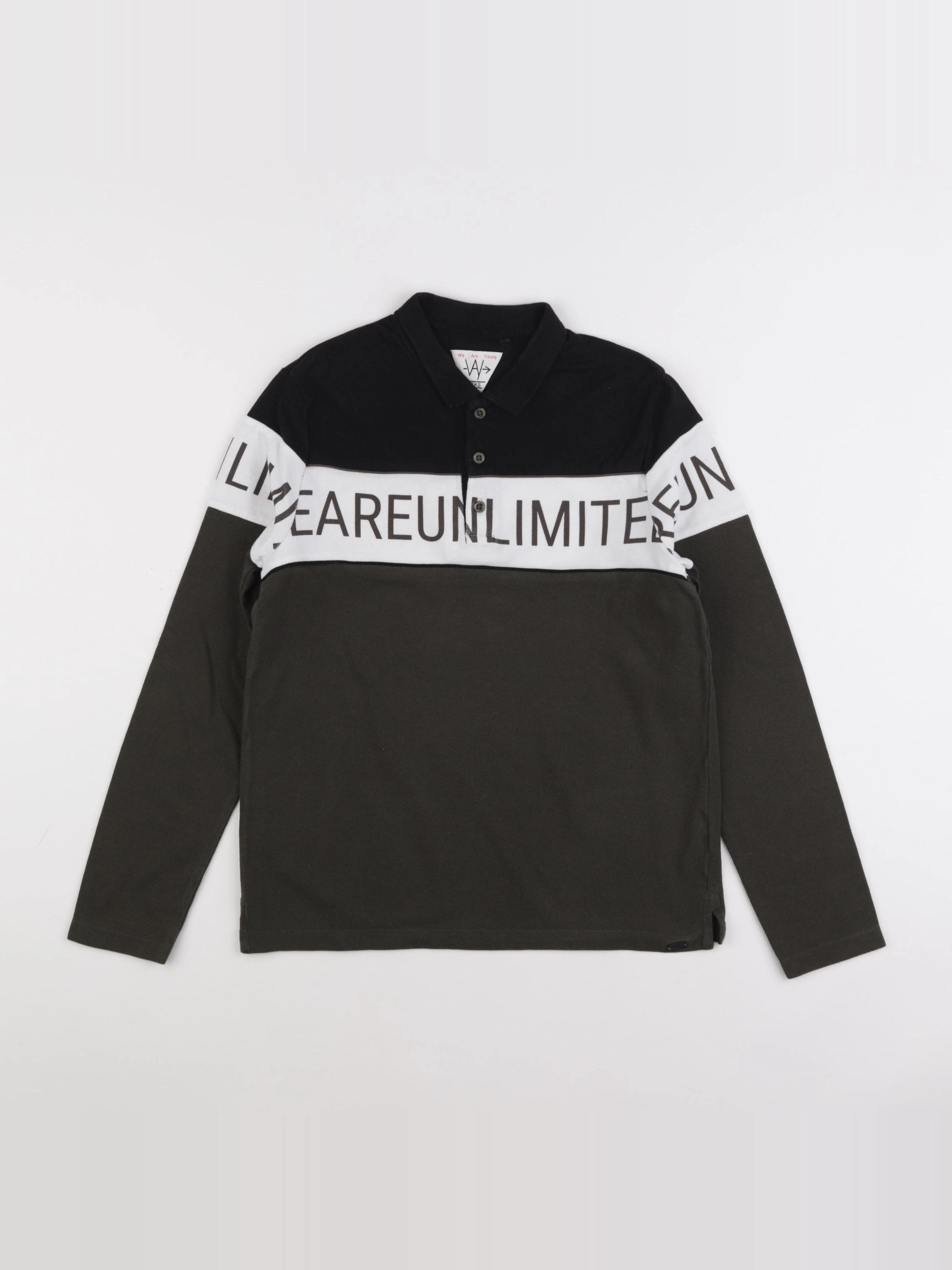 IKKS - polo imprimé au dos noir - 12 ans