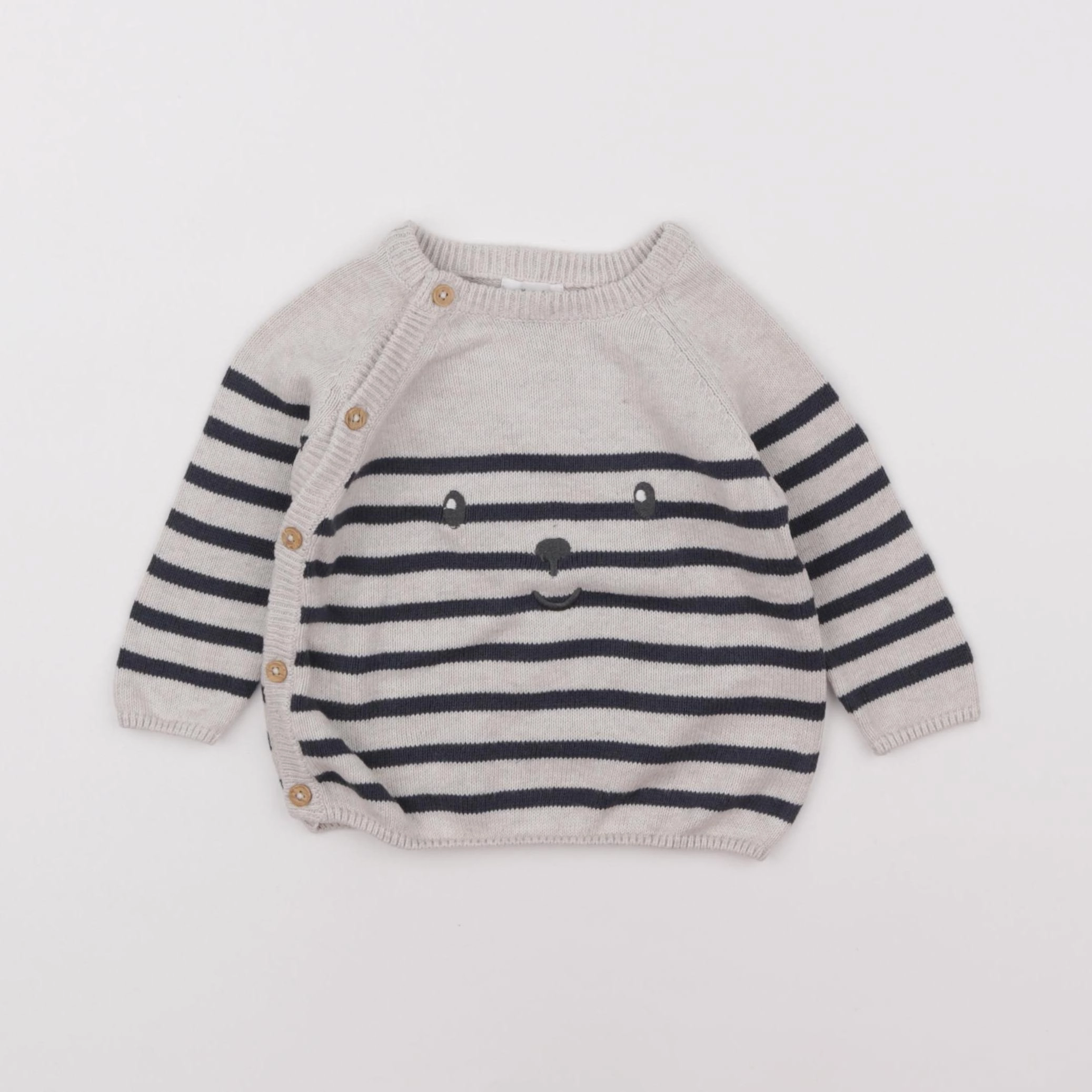 Vertbaudet - pull marron - 9 mois