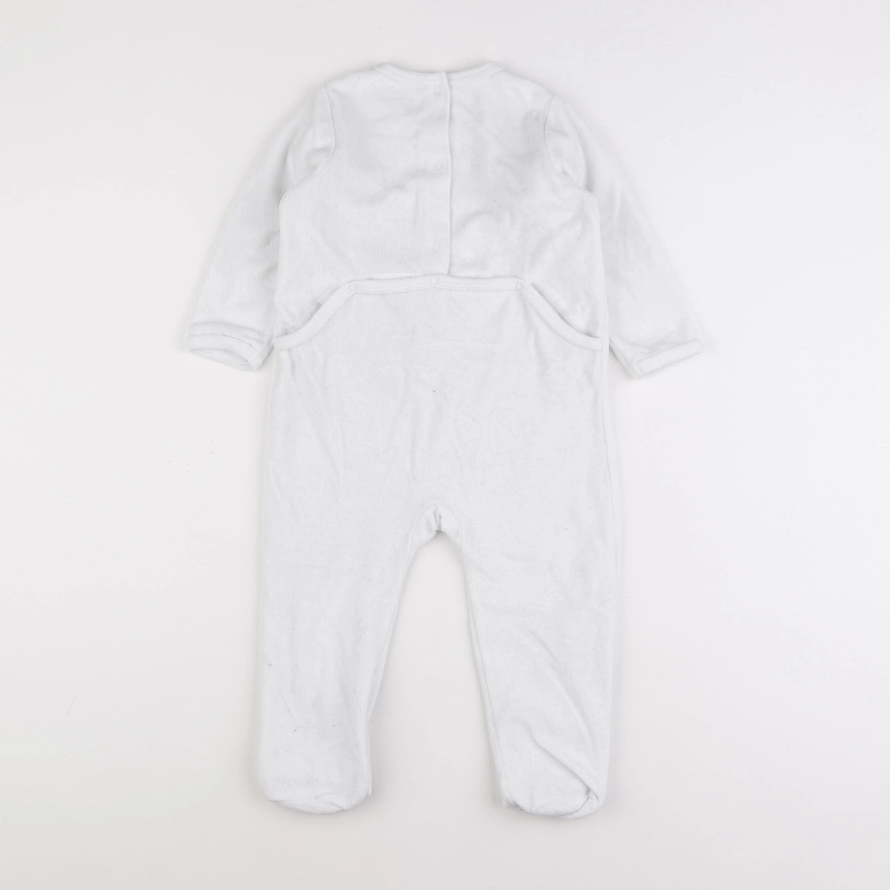 Vertbaudet - pyjama velours blanc - 2 ans