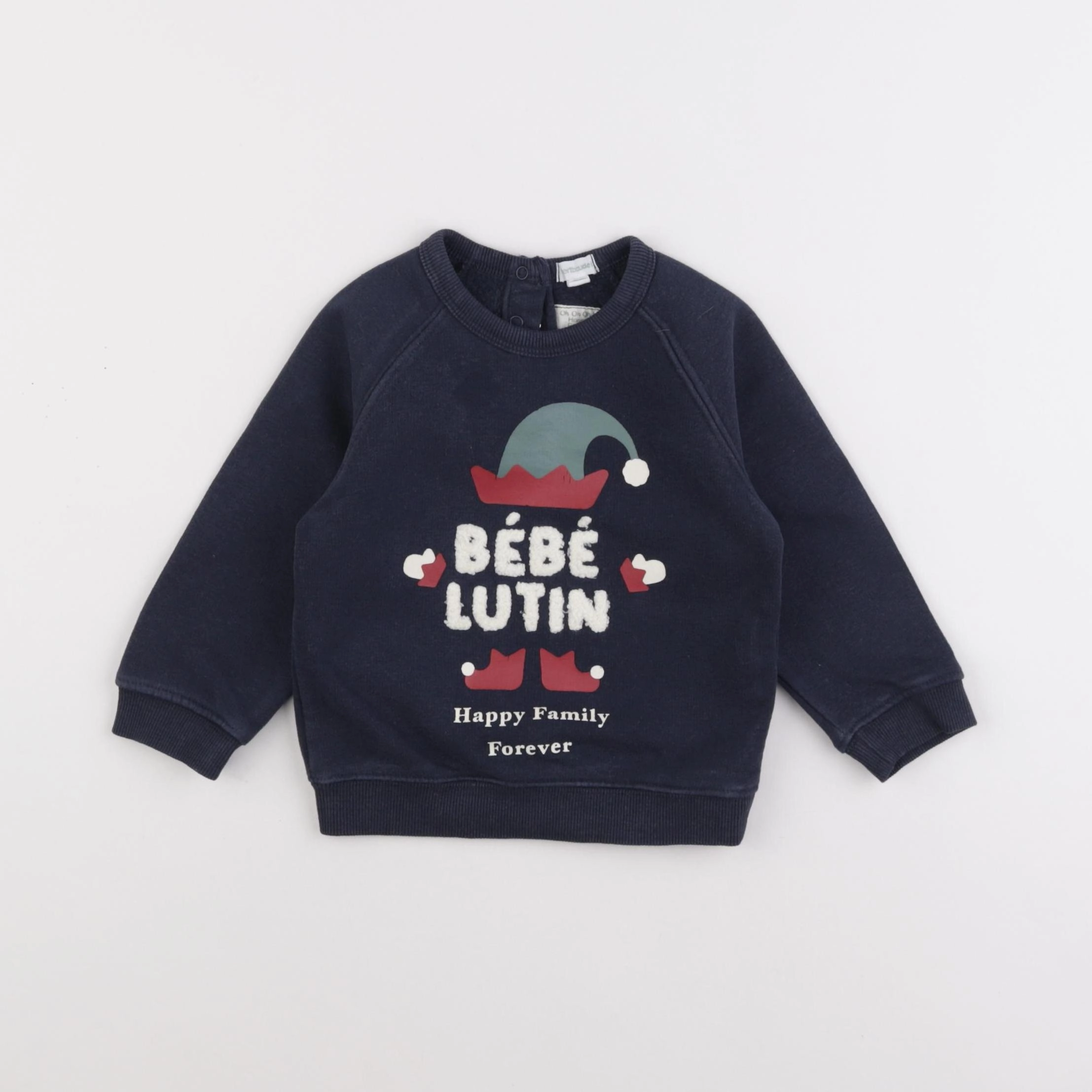 Vertbaudet - sweat bleu - 18 mois