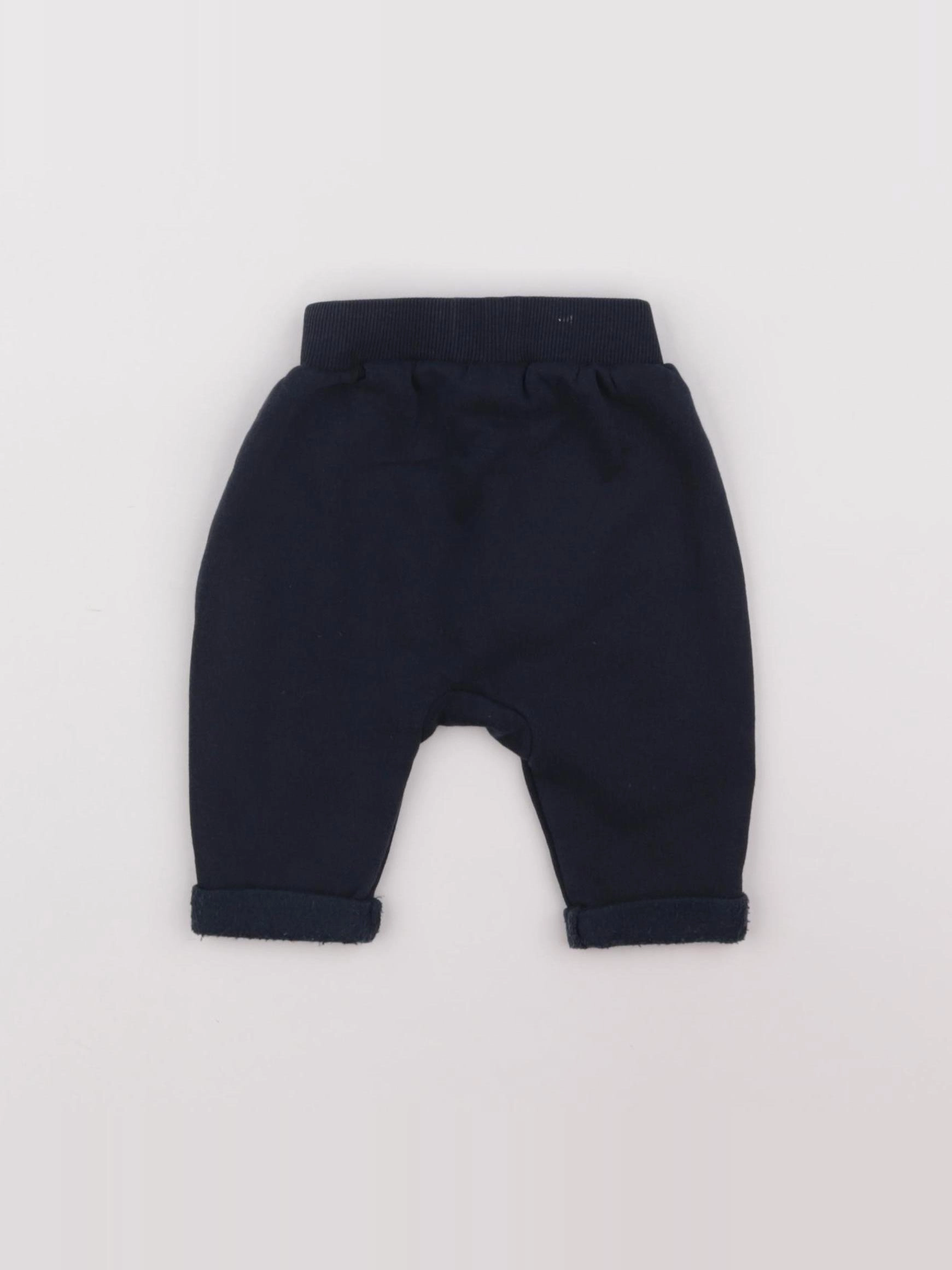 Tape à l'oeil - jogging doublé bleu - 3 mois