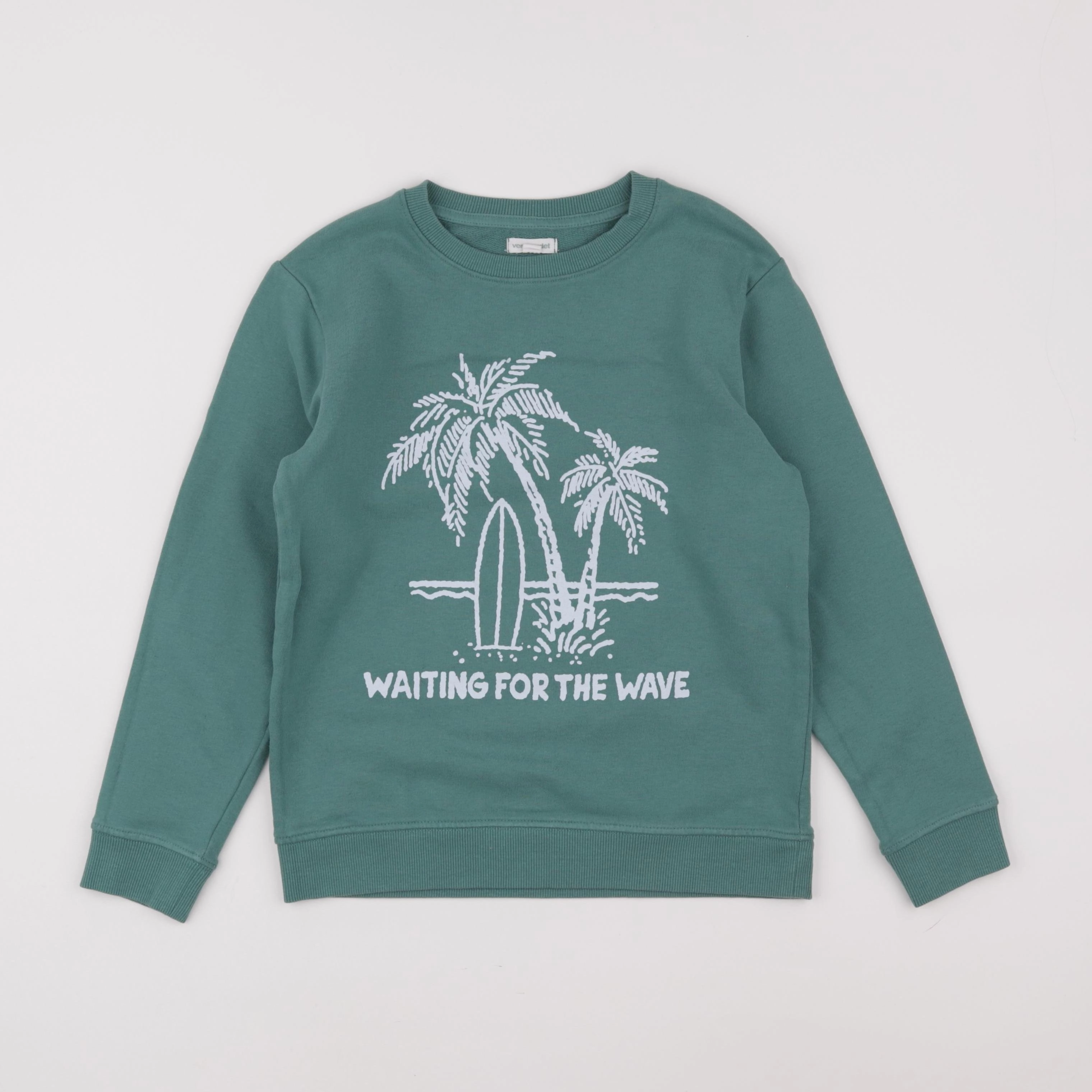 Vertbaudet - sweat vert - 10 ans