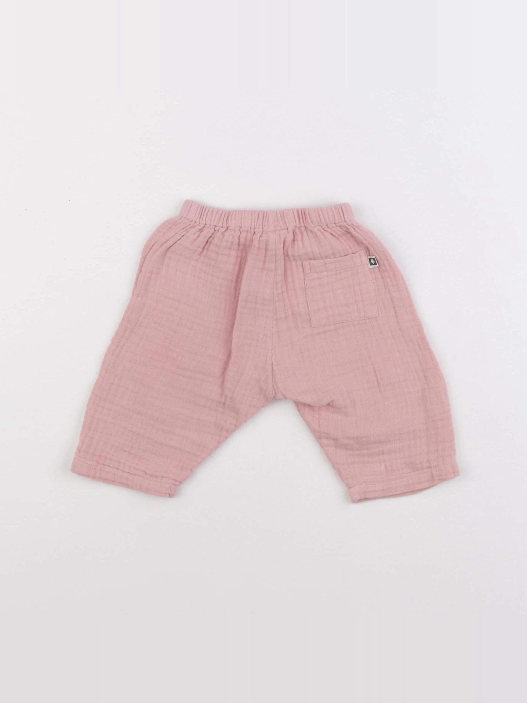 Bonton - pantalon rose - 6 mois