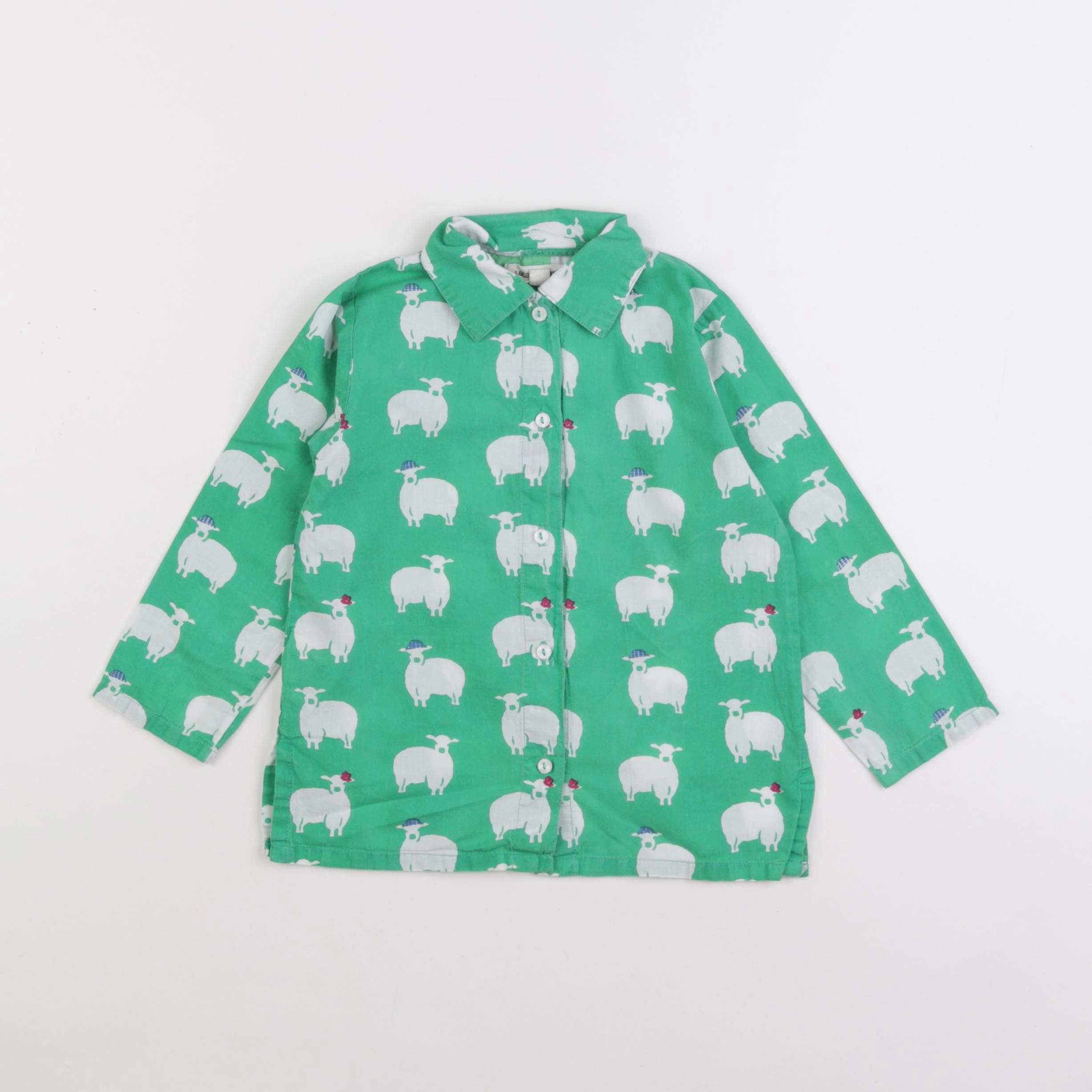 Lucas du Tertre - chemise vert - 3 ans