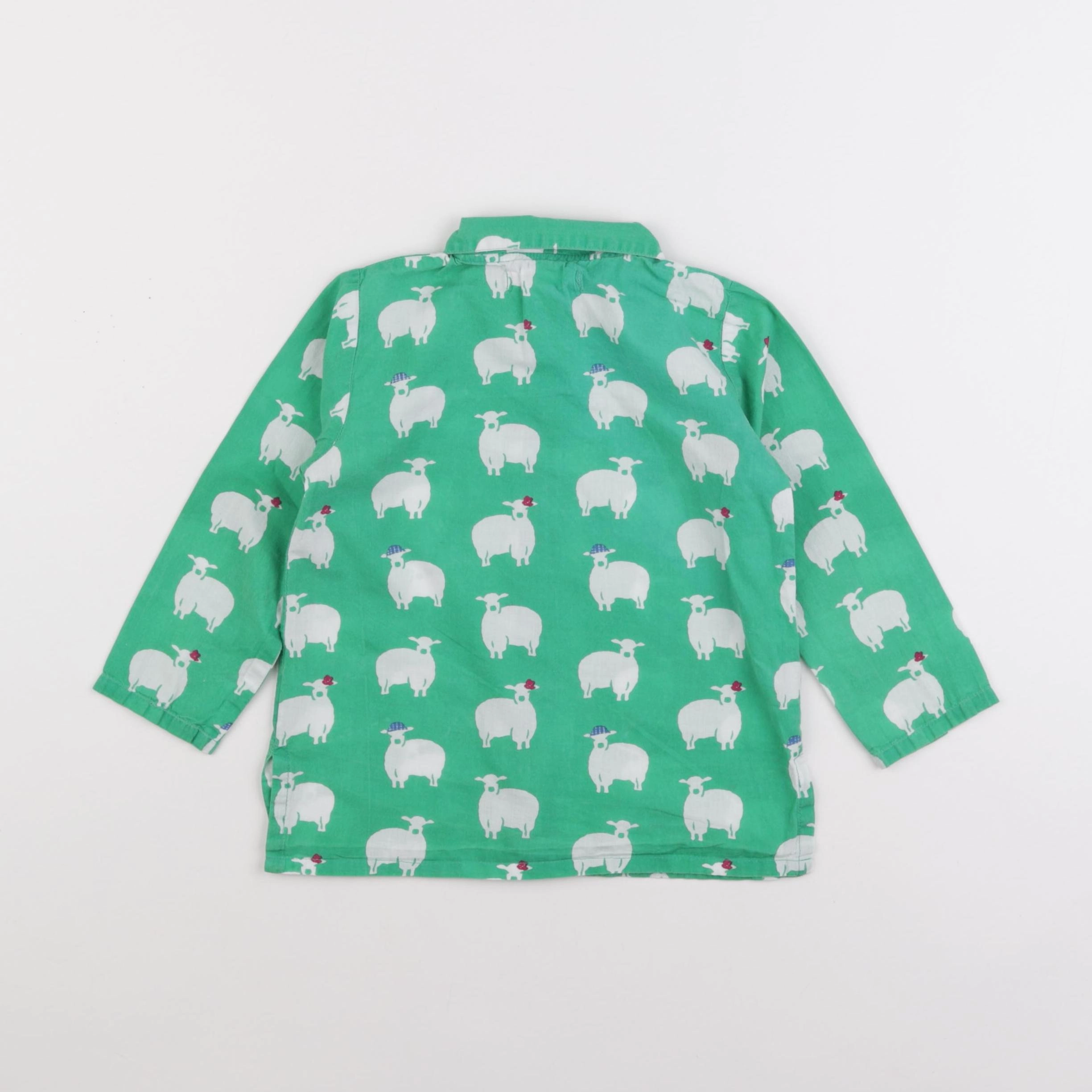 Lucas du Tertre - chemise vert - 3 ans