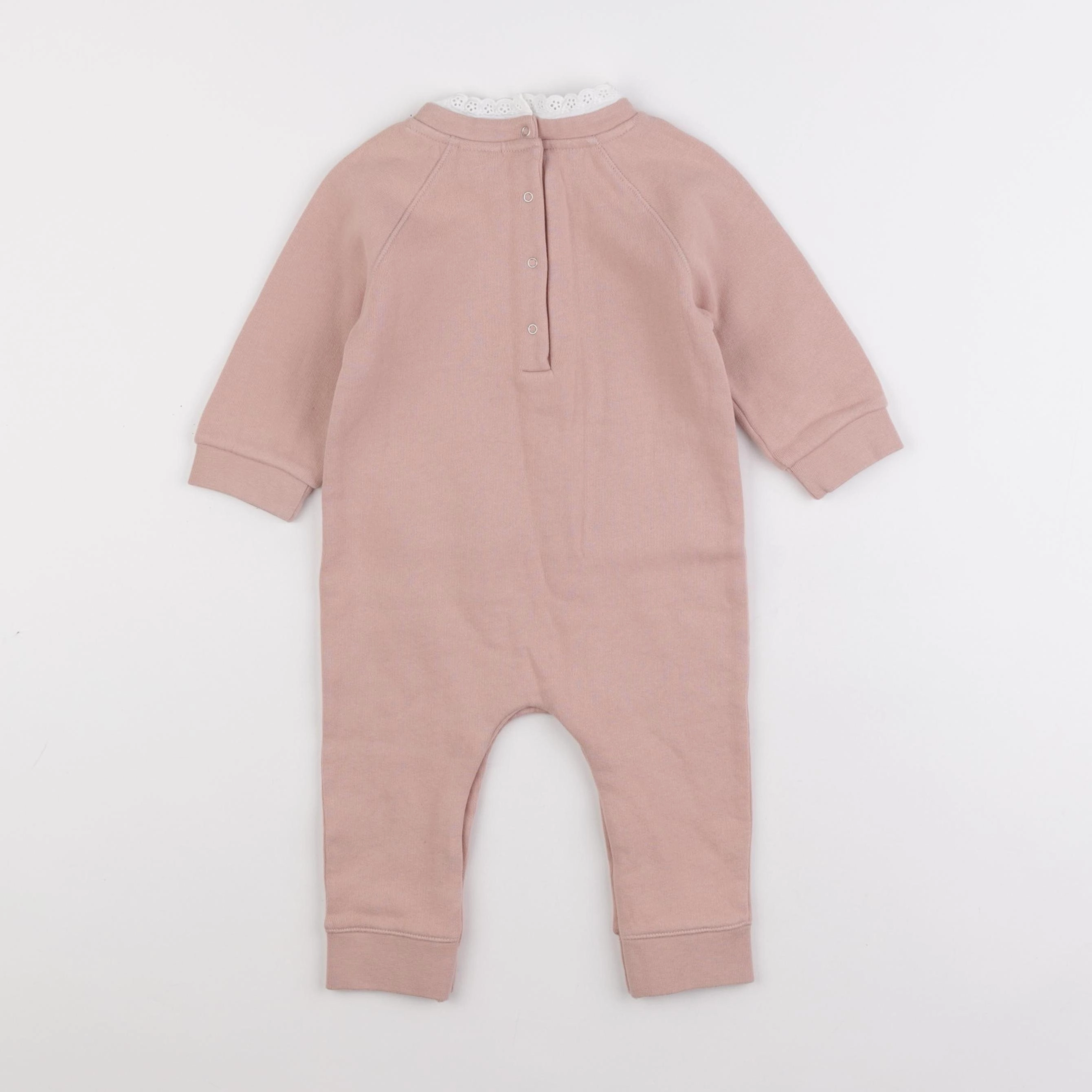 Bonton - combinaison doublé rose - 12 mois