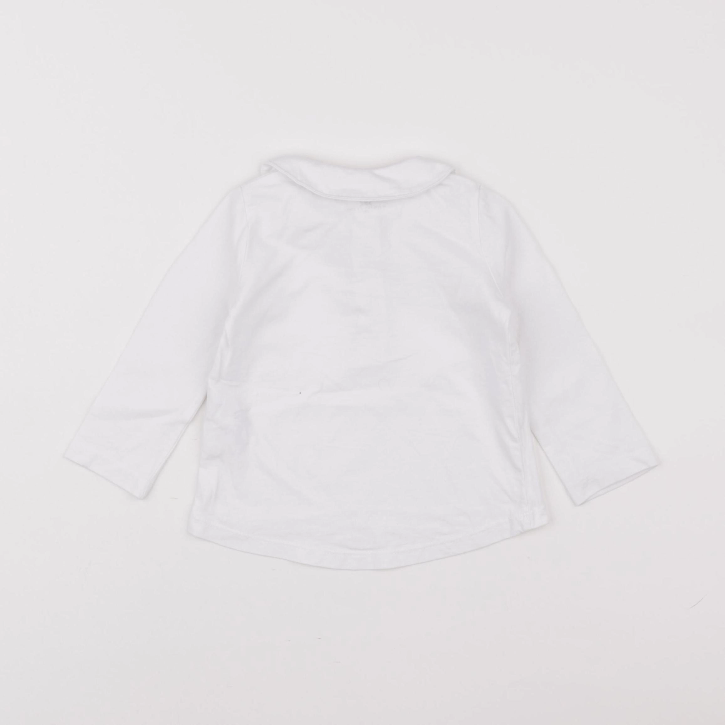La Redoute - polo blanc - 9 mois